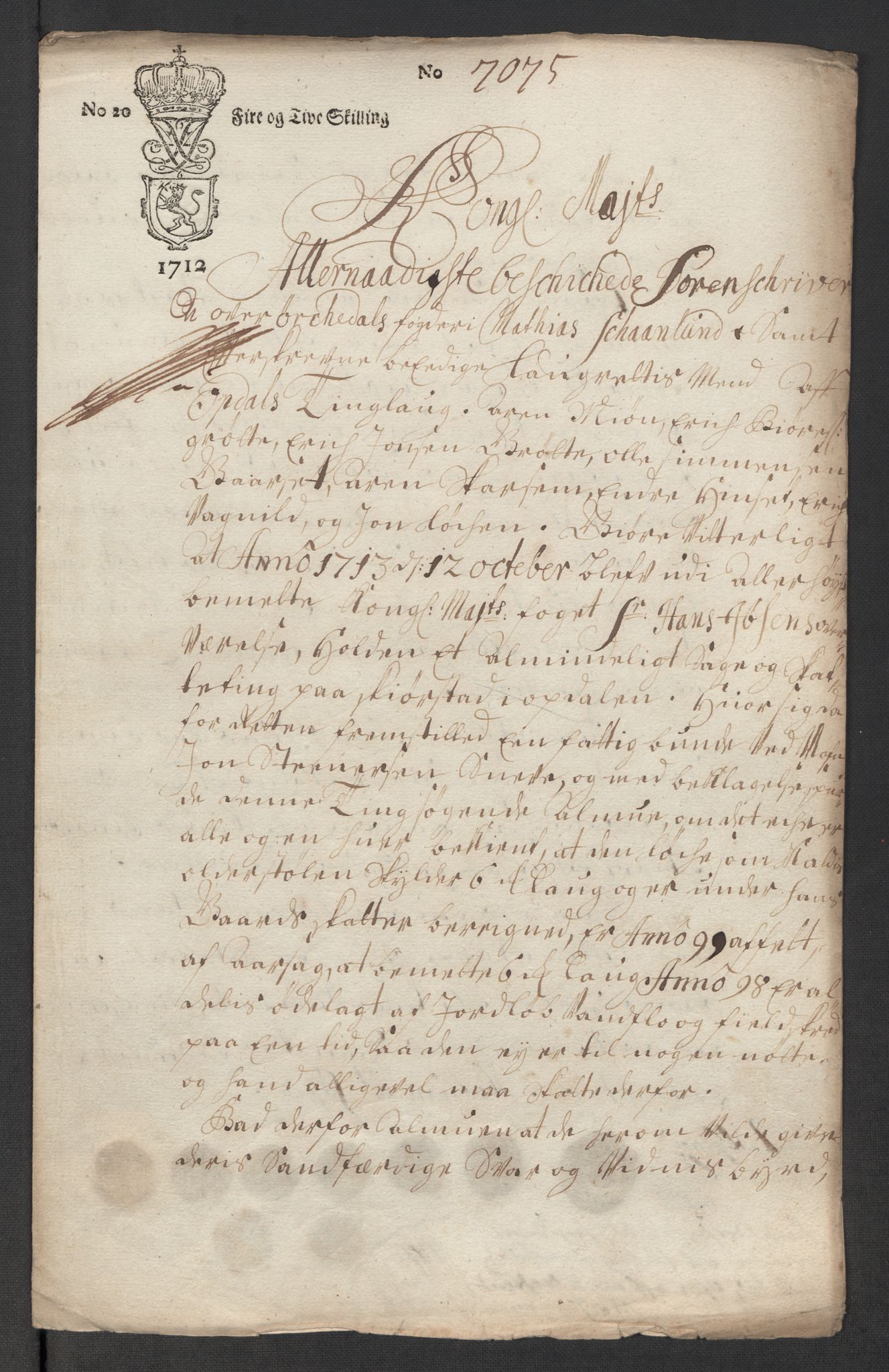 Rentekammeret inntil 1814, Reviderte regnskaper, Fogderegnskap, AV/RA-EA-4092/R60/L3964: Fogderegnskap Orkdal og Gauldal, 1713, p. 495