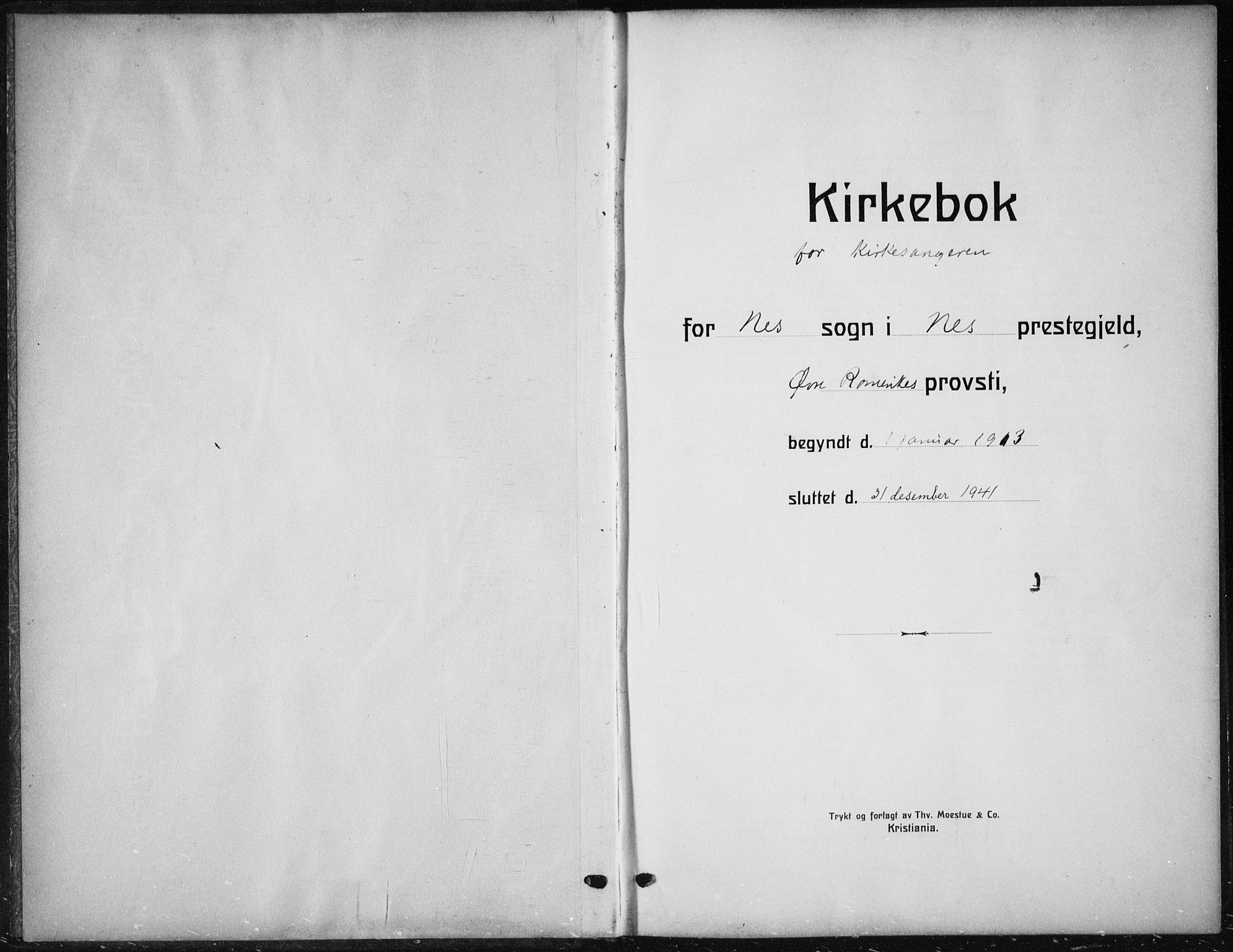 Nes prestekontor Kirkebøker, AV/SAO-A-10410/G/Ga/L0003: Parish register (copy) no. I 3, 1913-1941