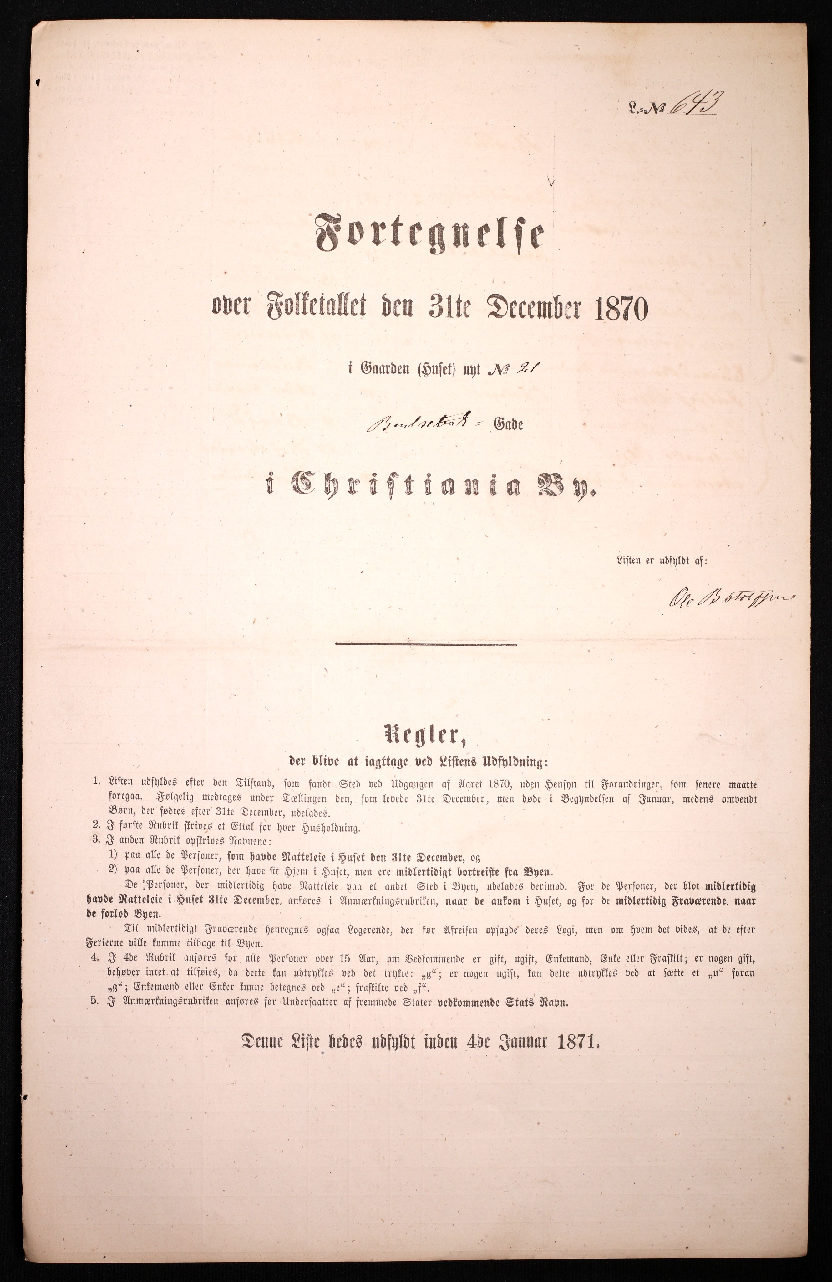 RA, 1870 census for 0301 Kristiania, 1870, p. 398