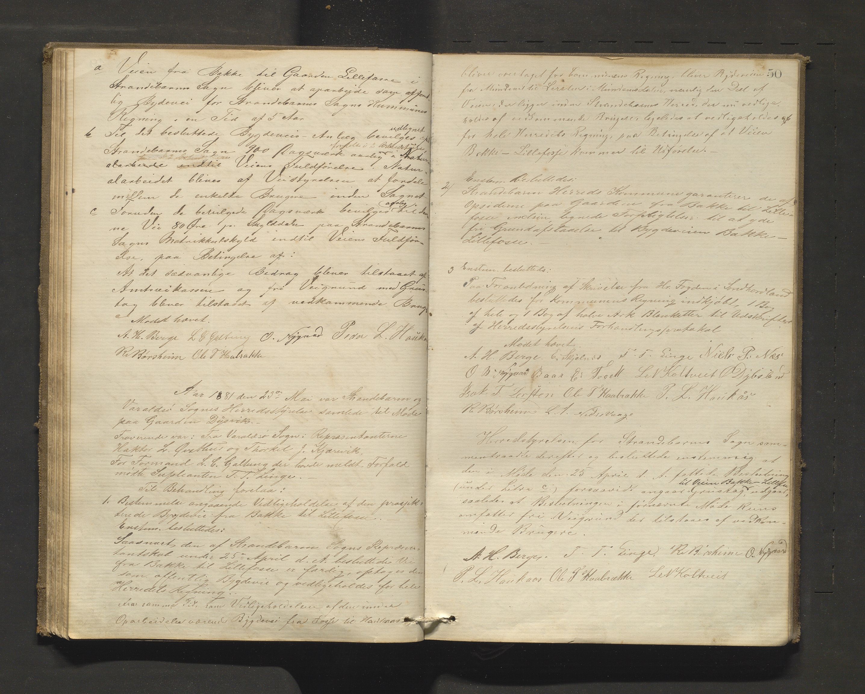 Strandebarm kommune. Formannskapet, IKAH/1226-021/A/Aa/L0002: Møtebok for Strandebarm formannskap og heradsstyre, 1874-1889, p. 49