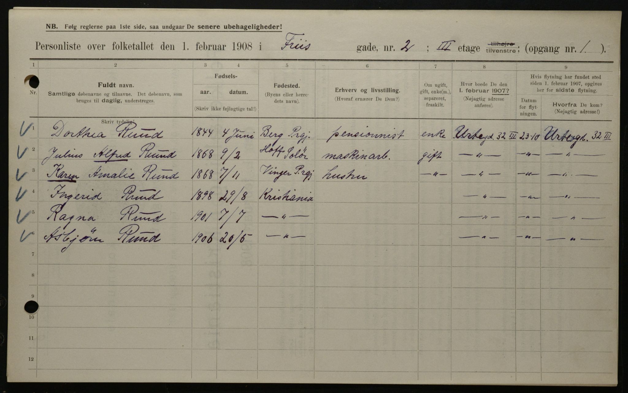 OBA, Municipal Census 1908 for Kristiania, 1908, p. 24237