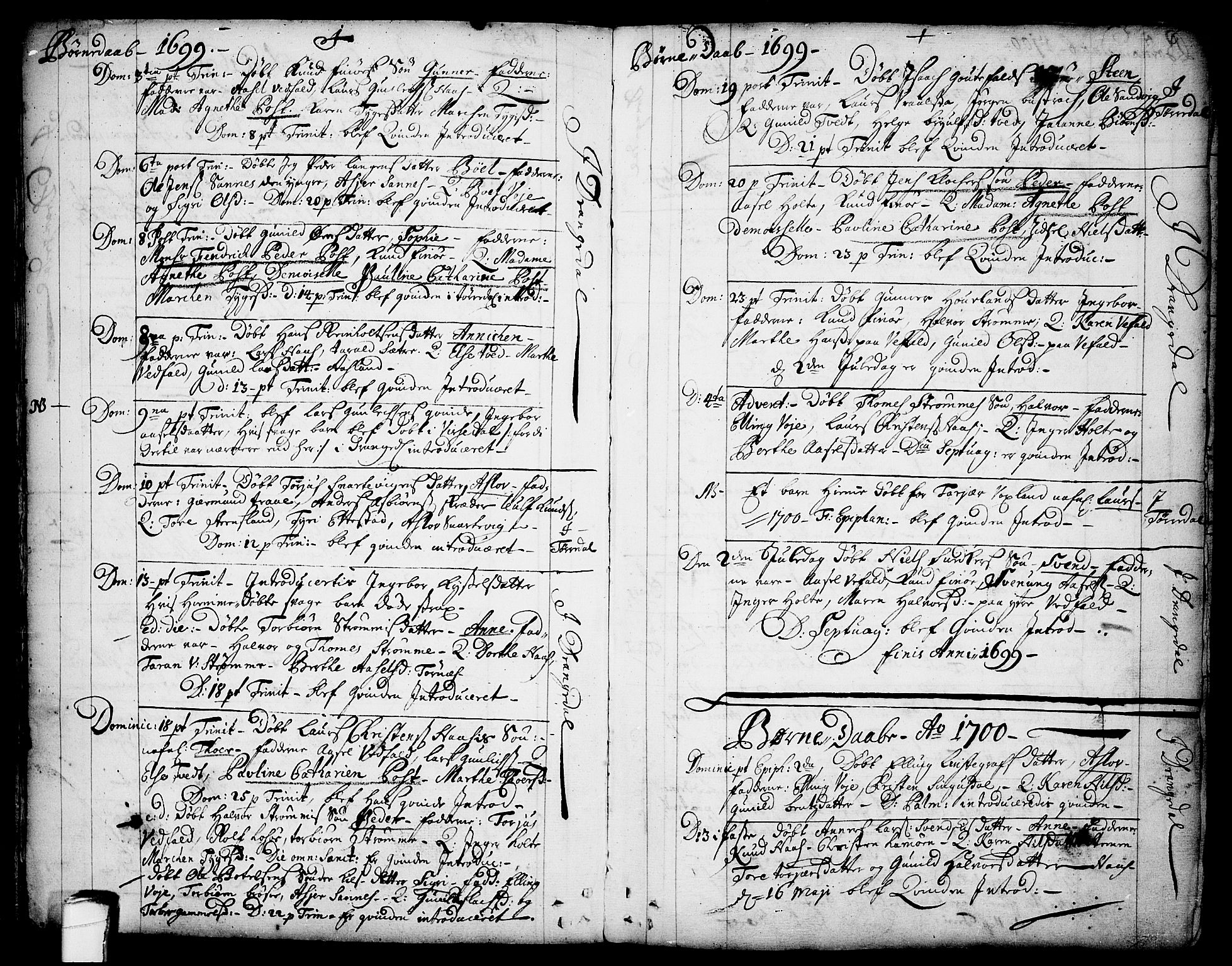 Drangedal kirkebøker, SAKO/A-258/F/Fa/L0001: Parish register (official) no. 1, 1697-1767, p. 6