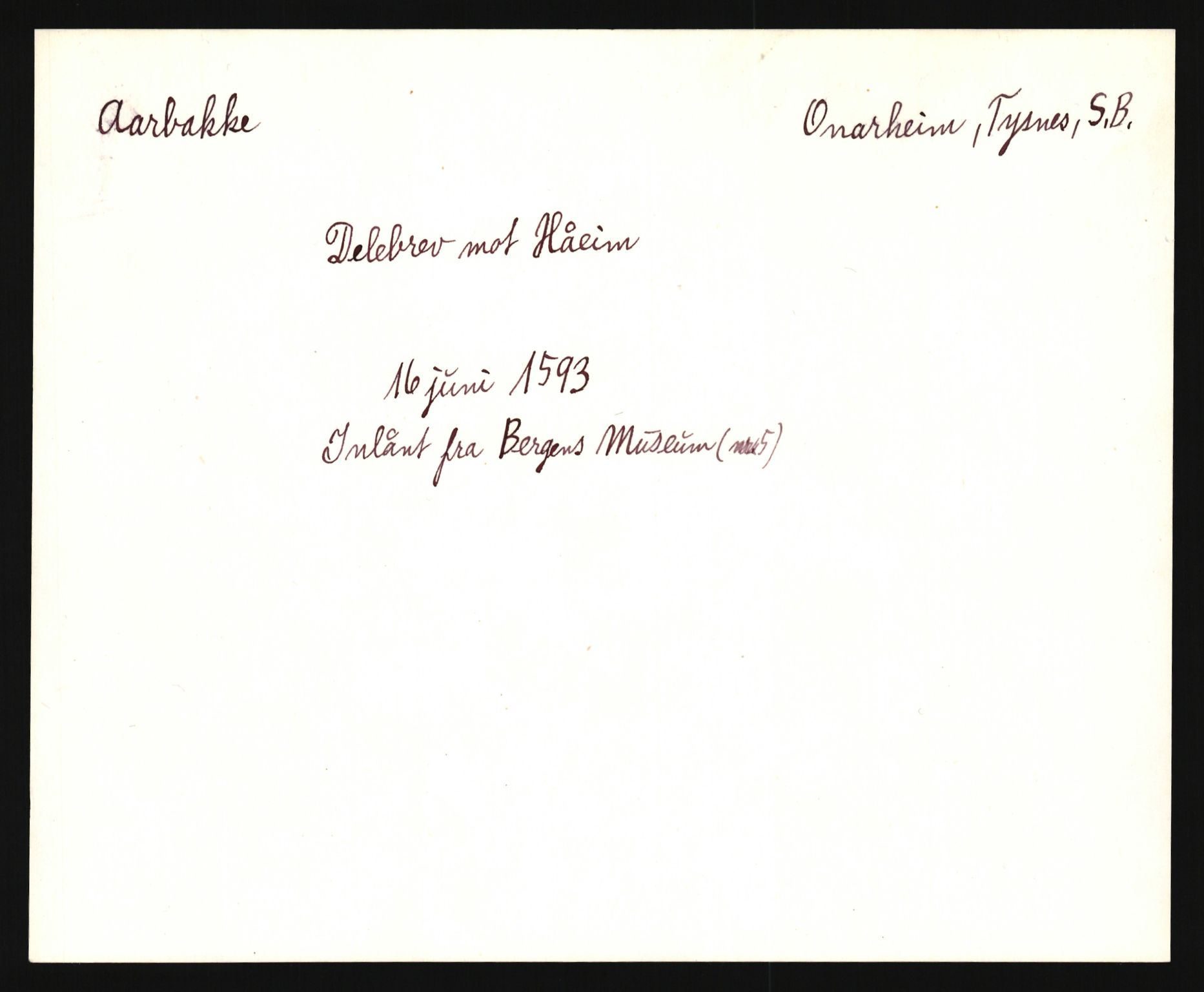 Riksarkivets diplomsamling, AV/RA-EA-5965/F35/F35e/L0028: Registreringssedler Hordaland 1, 1400-1700, p. 359