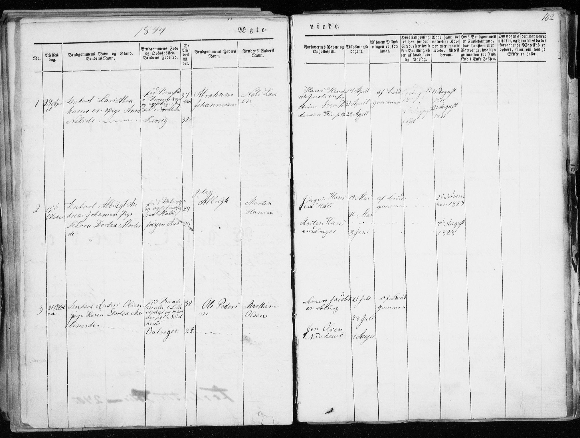 Tranøy sokneprestkontor, SATØ/S-1313/I/Ia/Iaa/L0006kirke: Parish register (official) no. 6, 1844-1855, p. 162