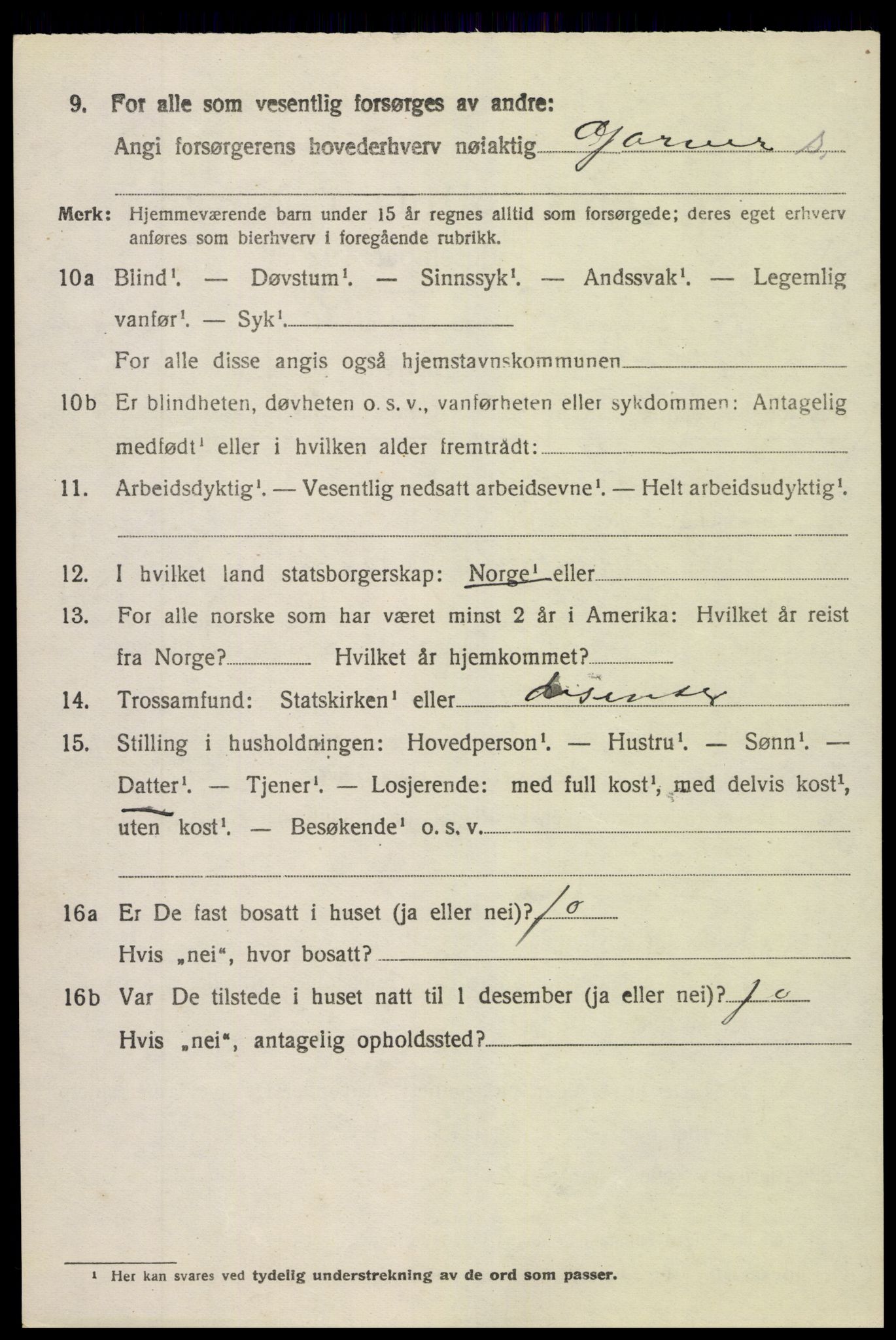 SAK, 1920 census for Holt, 1920, p. 6597