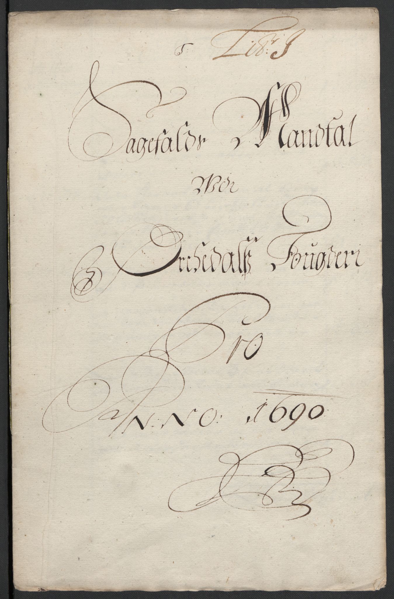 Rentekammeret inntil 1814, Reviderte regnskaper, Fogderegnskap, RA/EA-4092/R58/L3936: Fogderegnskap Orkdal, 1689-1690, p. 394