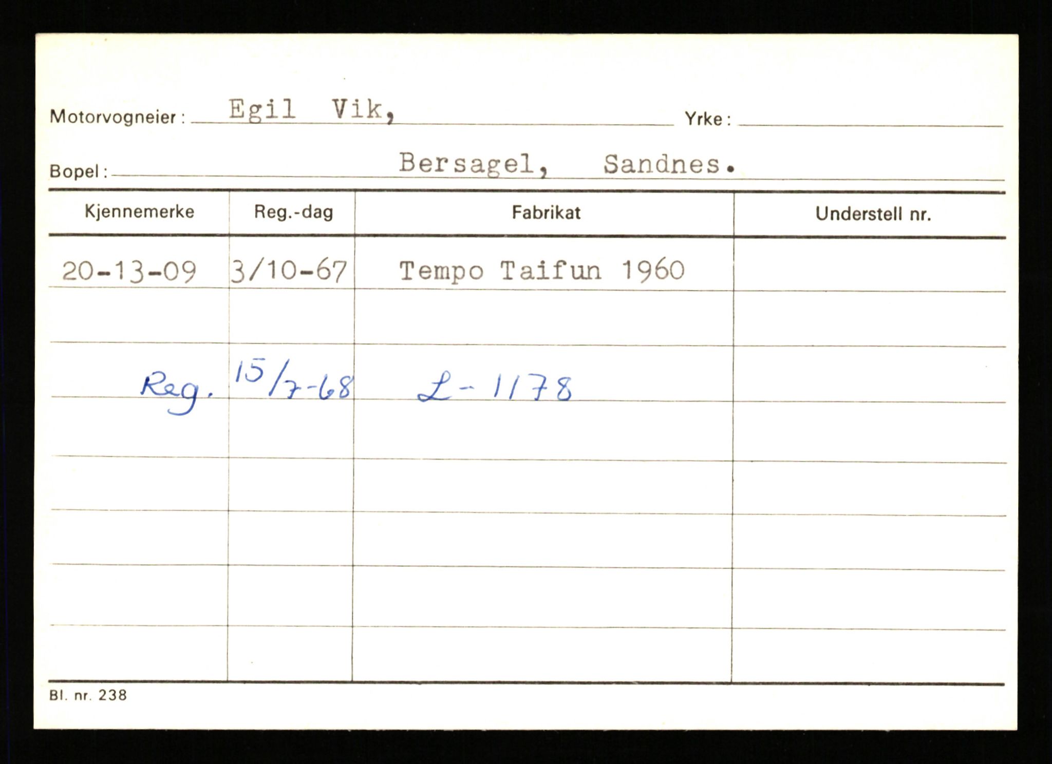 Stavanger trafikkstasjon, AV/SAST-A-101942/0/G/L0010: Registreringsnummer: 130000 - 239953, 1930-1971, p. 2297