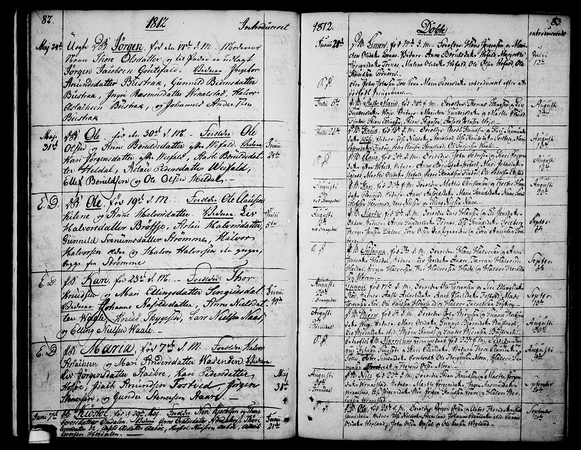 Drangedal kirkebøker, SAKO/A-258/F/Fa/L0004: Parish register (official) no. 4, 1802-1814, p. 82-83