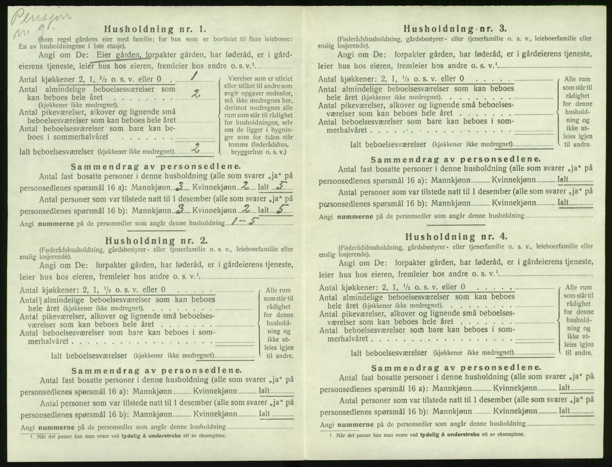 SAT, 1920 census for Volda, 1920, p. 765