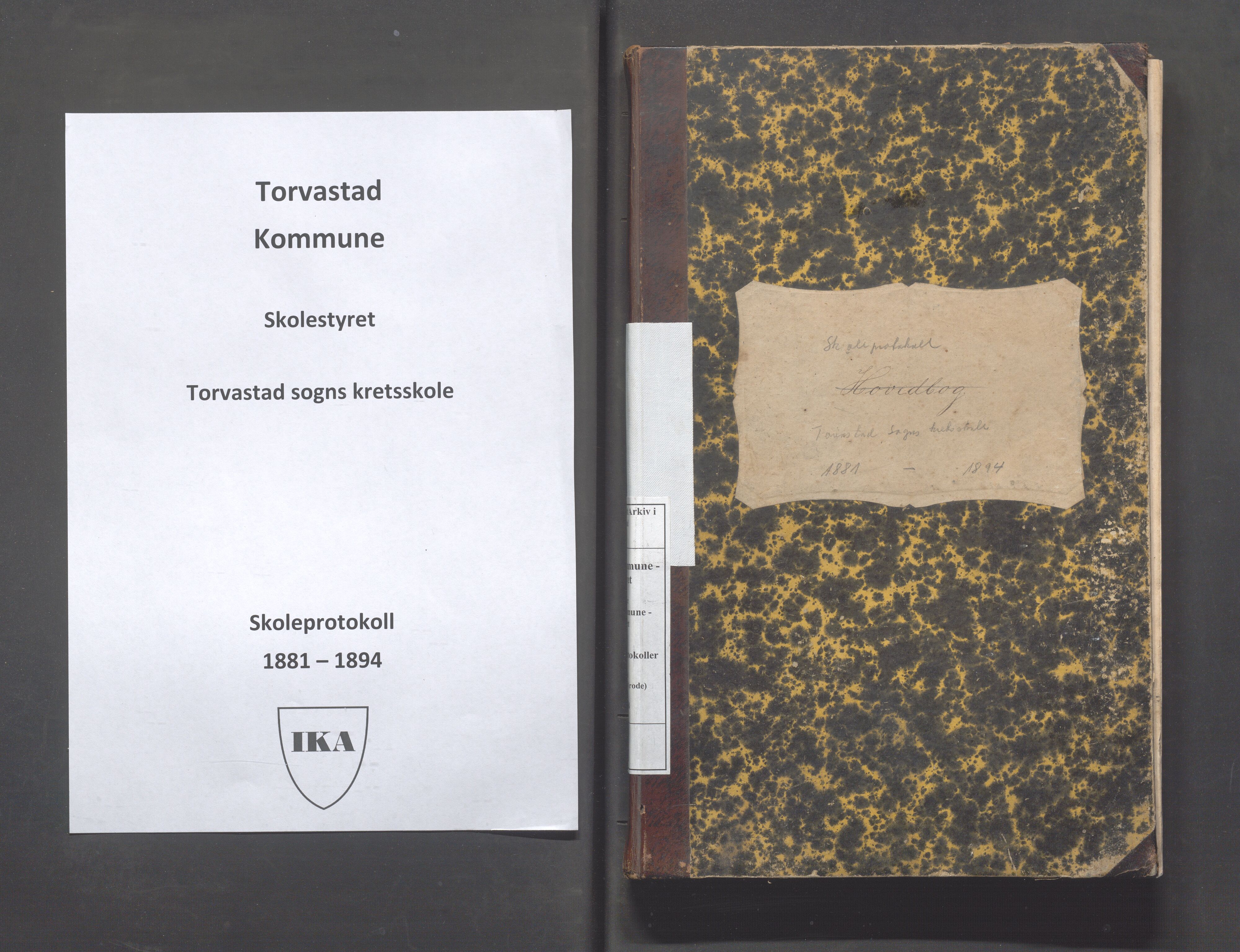 Torvastad kommune - Skolestyret, IKAR/K-101335/F/L0002: Protokoll 1. - 2. - 3. distrikt (rode), 1881-1894