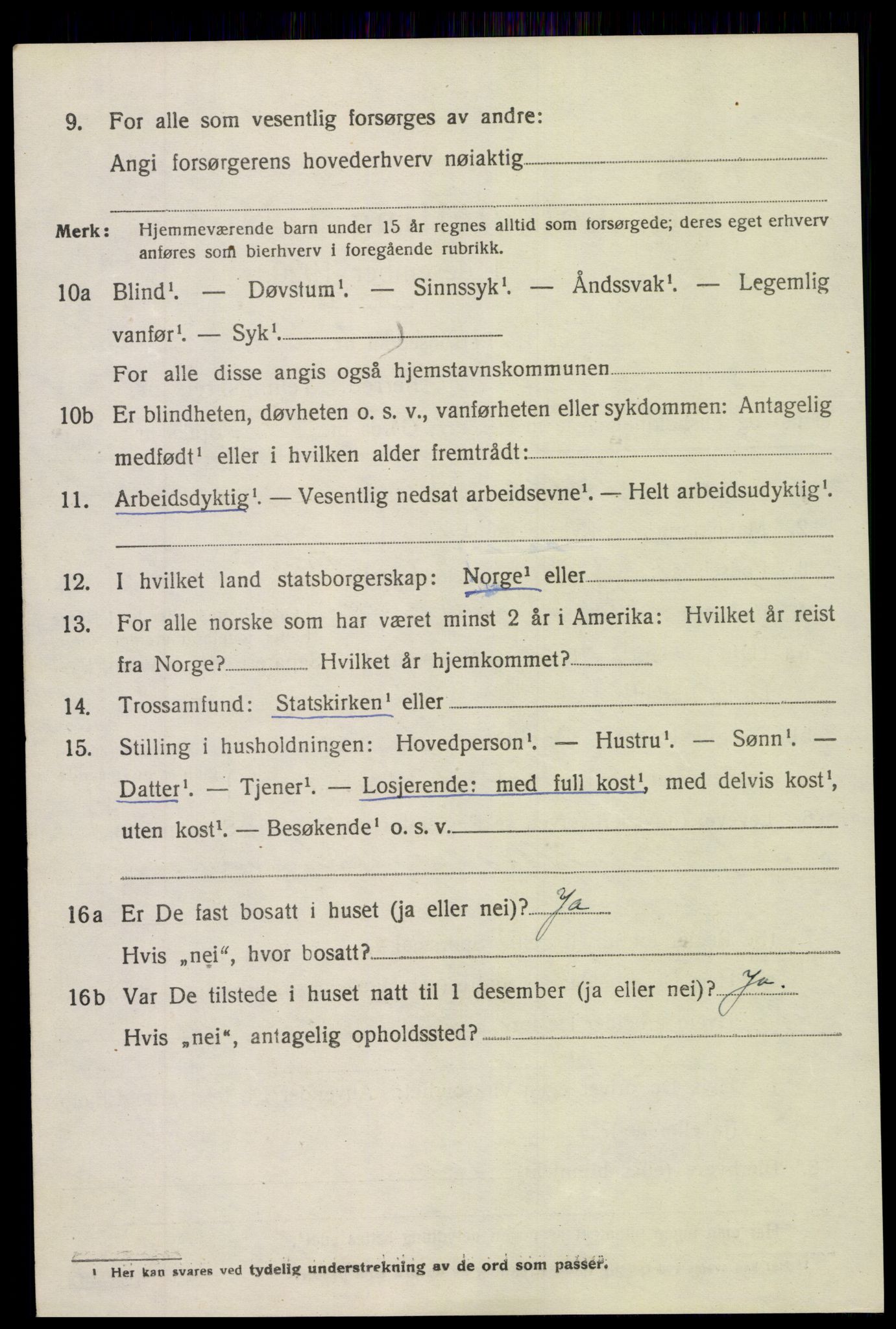 SAK, 1920 census for Holt, 1920, p. 4925