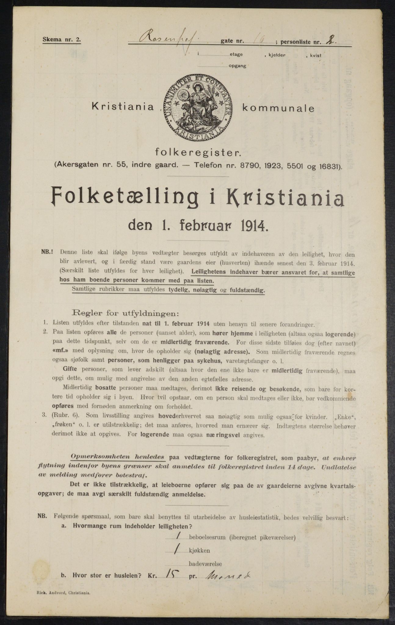 OBA, Municipal Census 1914 for Kristiania, 1914, p. 83672