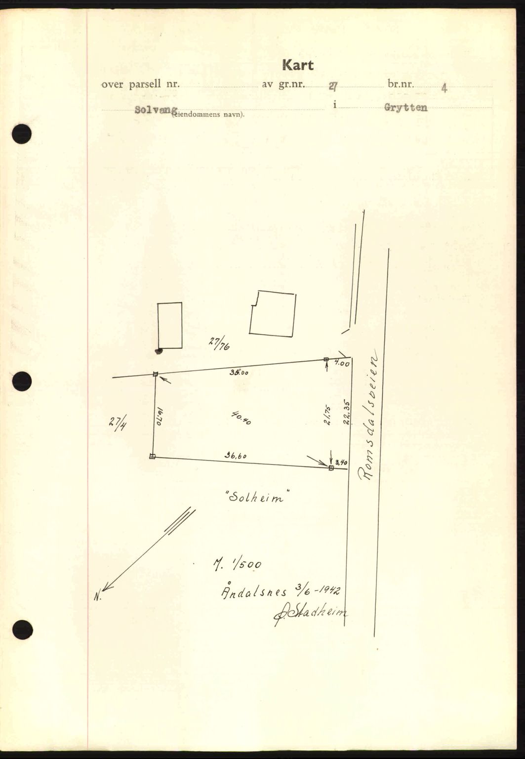 Romsdal sorenskriveri, AV/SAT-A-4149/1/2/2C: Mortgage book no. A13, 1942-1943, Diary no: : 364/1943