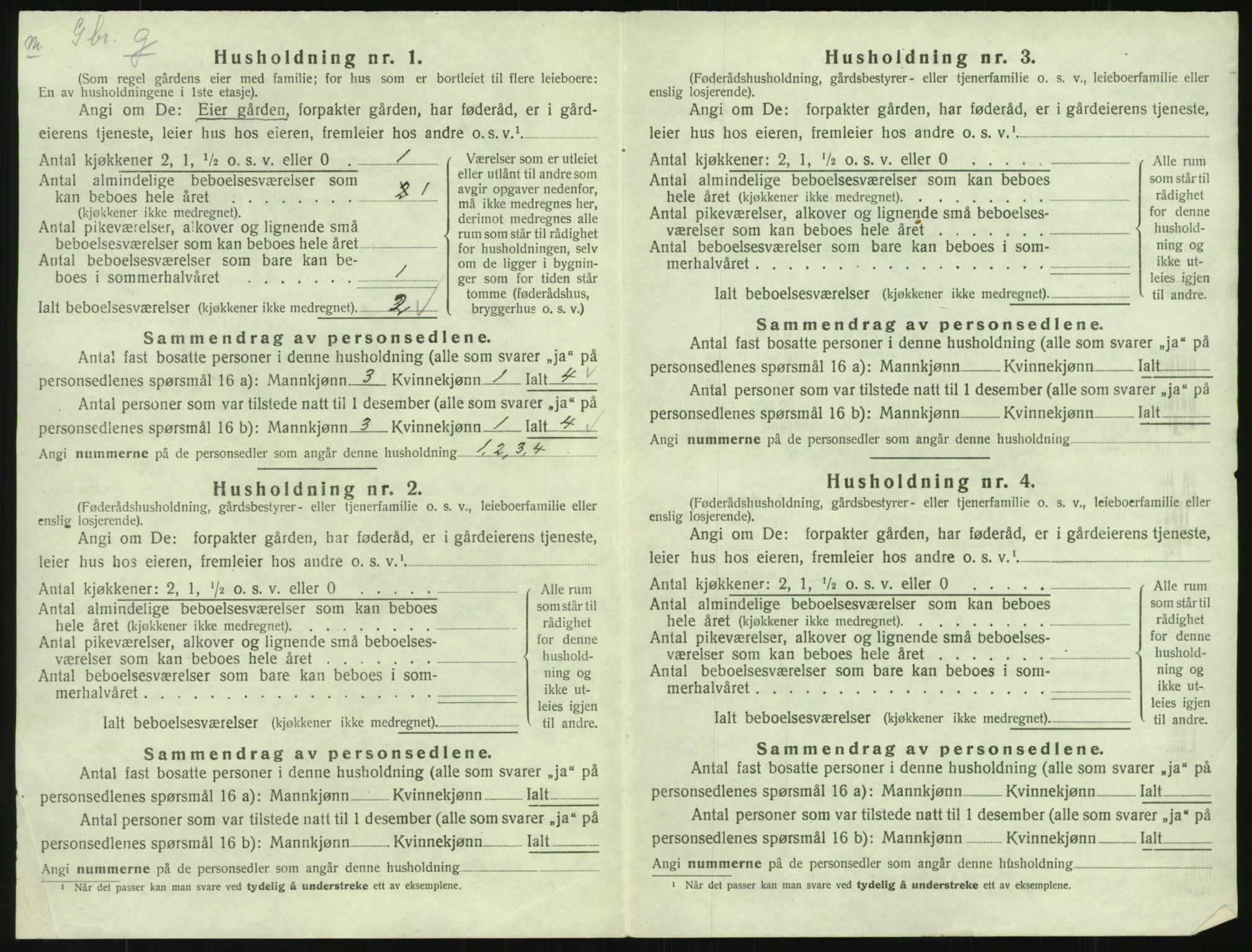 SAST, 1920 census for Helleland, 1920, p. 30