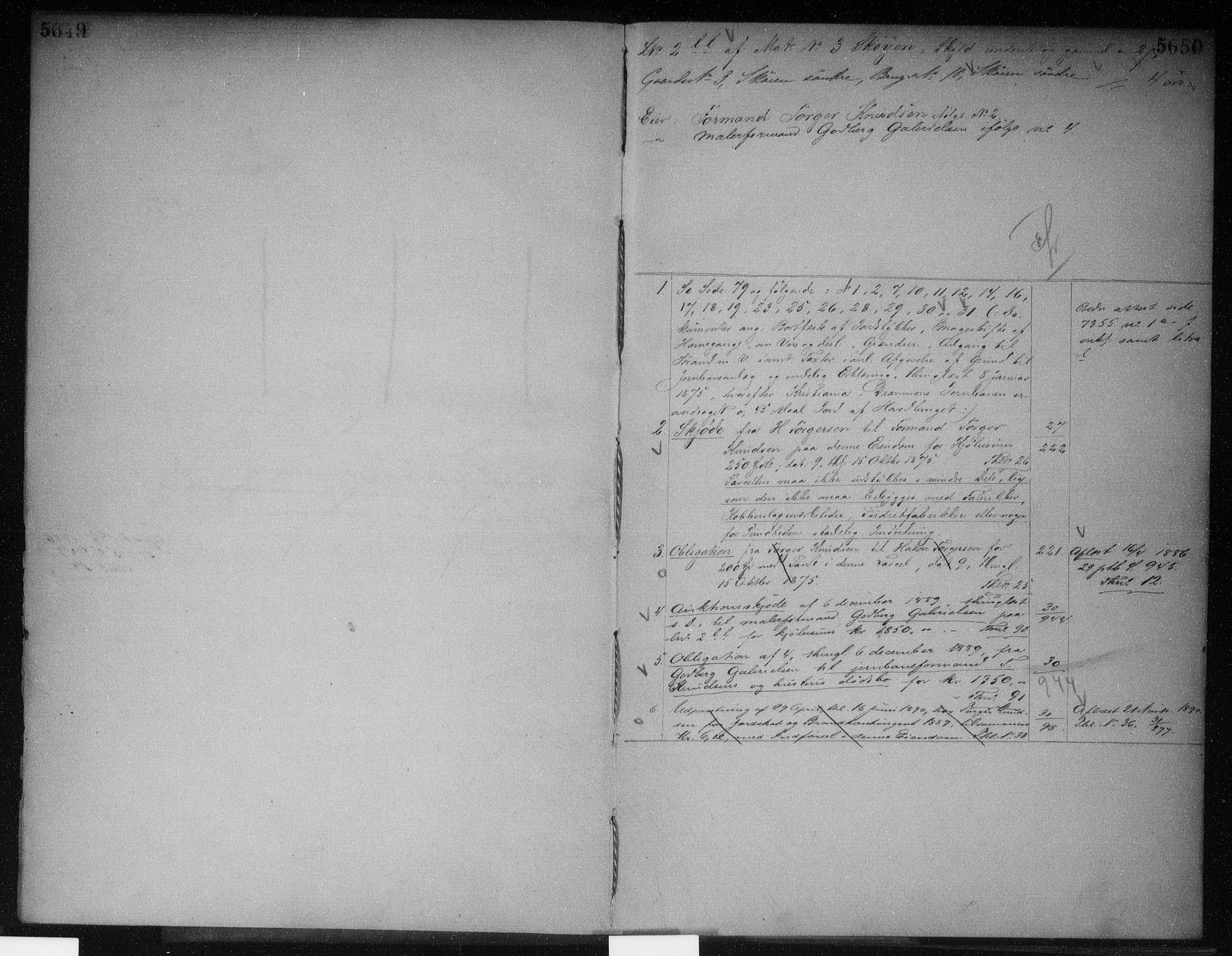 Aker sorenskriveri, AV/SAO-A-10895/G/Ga/Gab/Gabf/L0009: Mortgage register no. VI 9, 1843-1895, p. 5649-5650