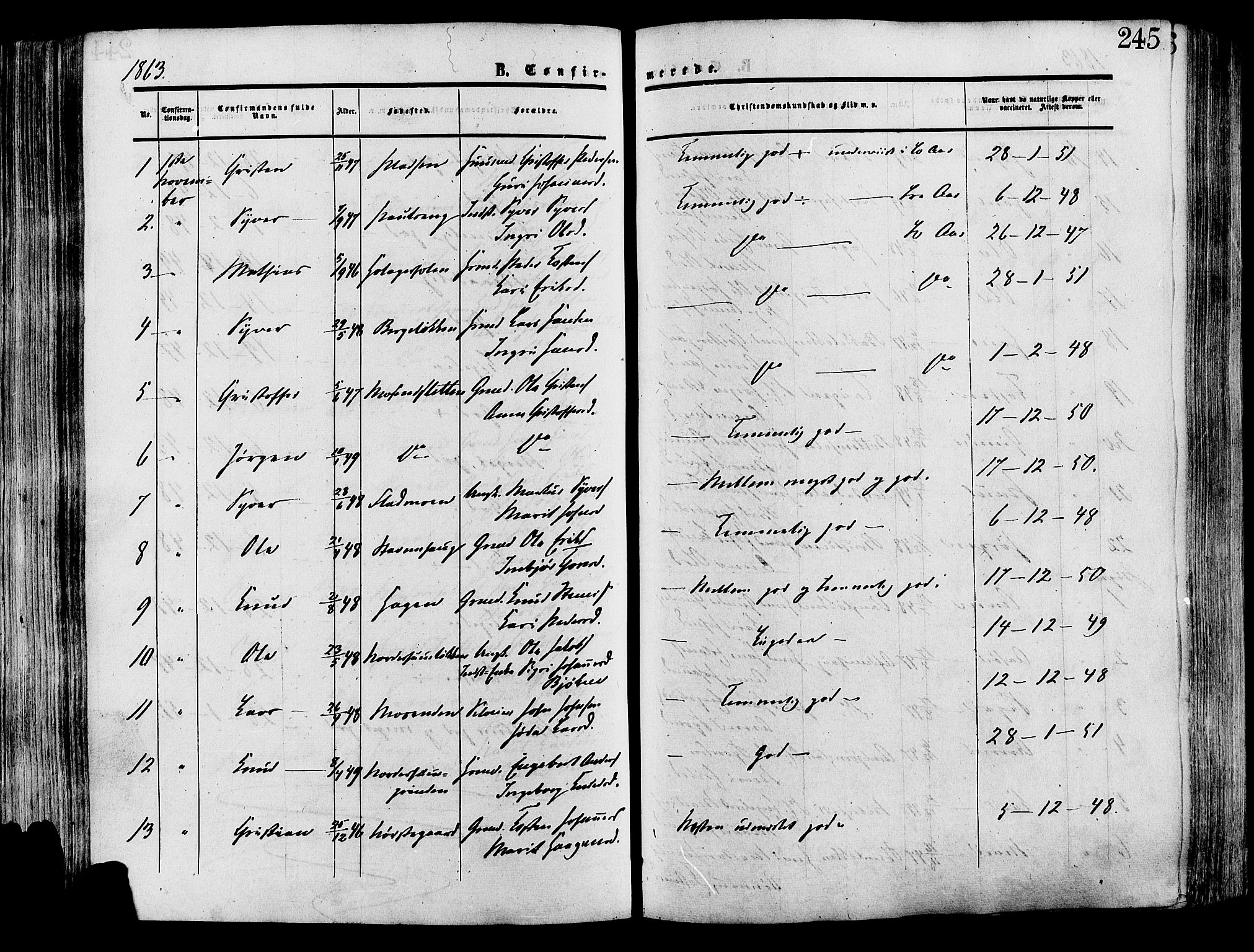 Lesja prestekontor, SAH/PREST-068/H/Ha/Haa/L0008: Parish register (official) no. 8, 1854-1880, p. 245