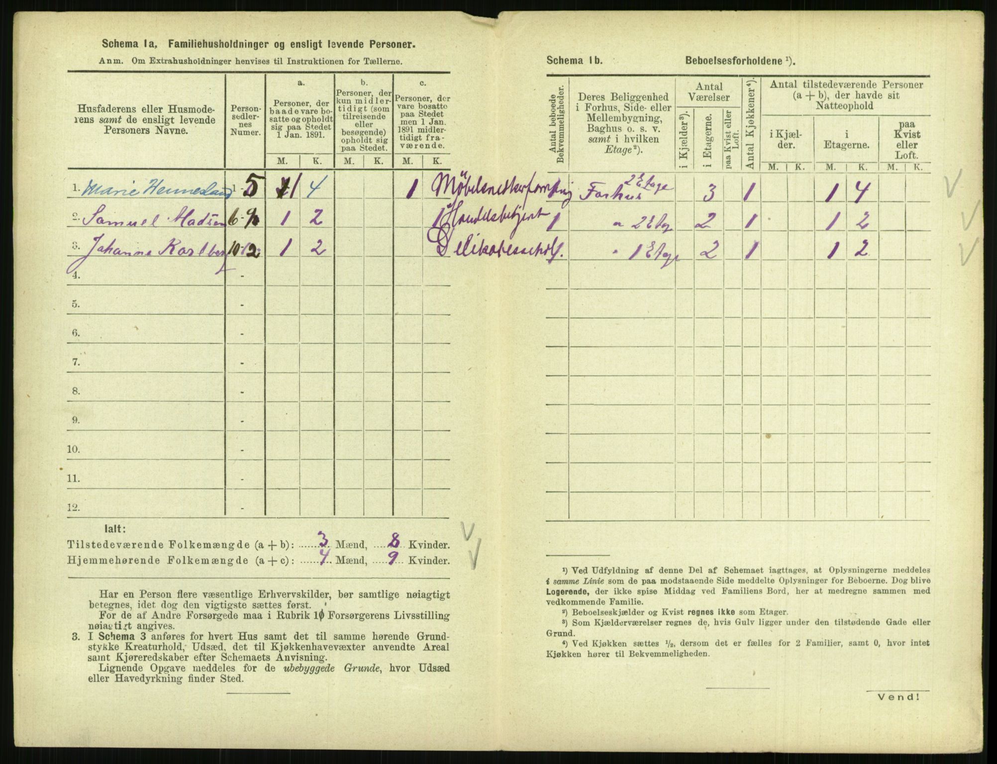 RA, 1891 census for 0903 Arendal, 1891, p. 921