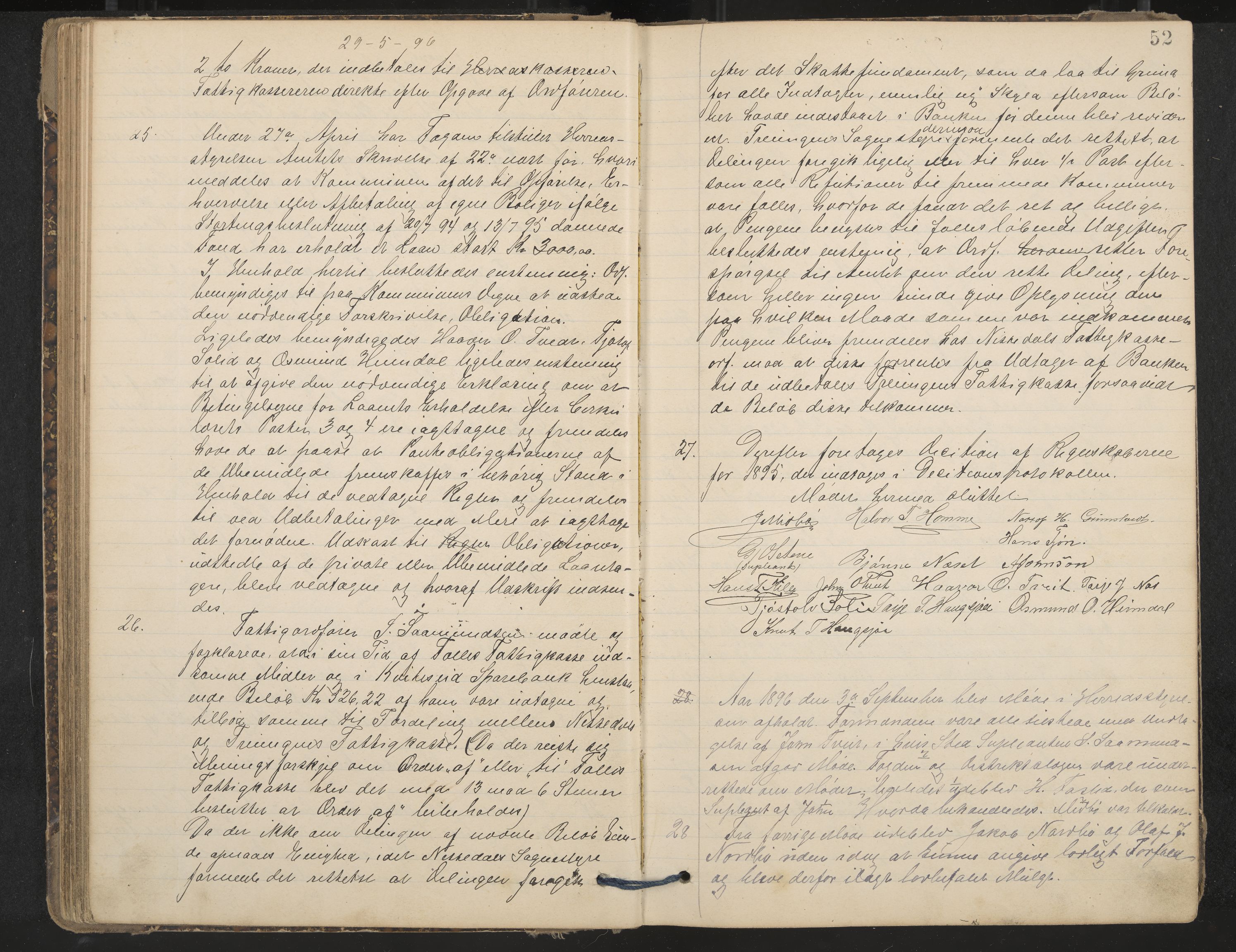 Nissedal formannskap og sentraladministrasjon, IKAK/0830021-1/A/L0003: Møtebok, 1892-1904, p. 52