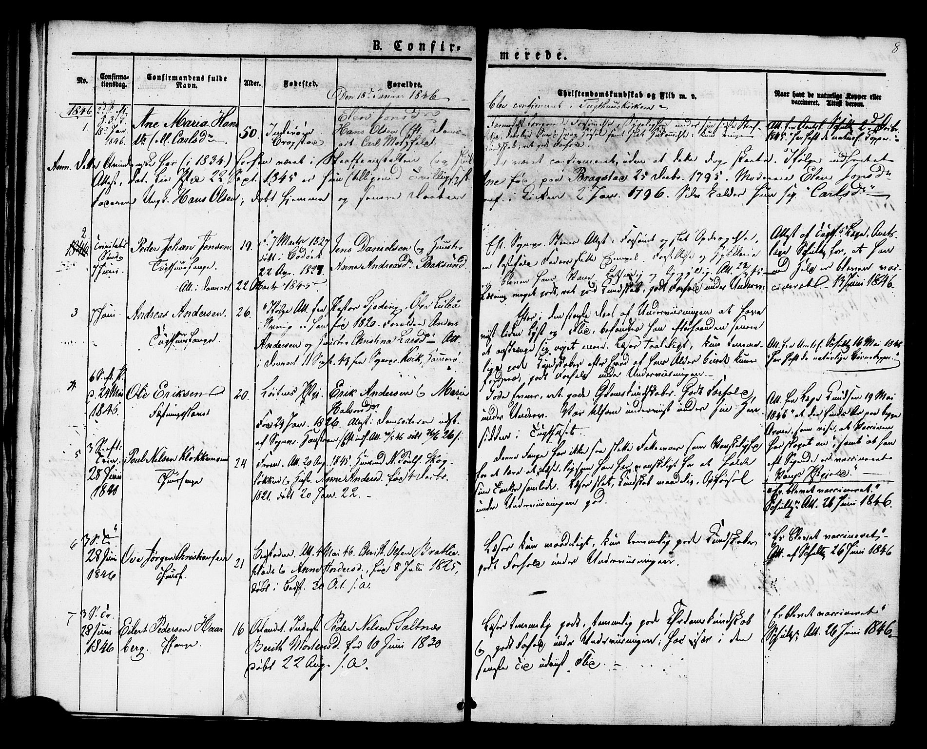 Ministerialprotokoller, klokkerbøker og fødselsregistre - Sør-Trøndelag, SAT/A-1456/624/L0480: Parish register (official) no. 624A01, 1841-1864, p. 8
