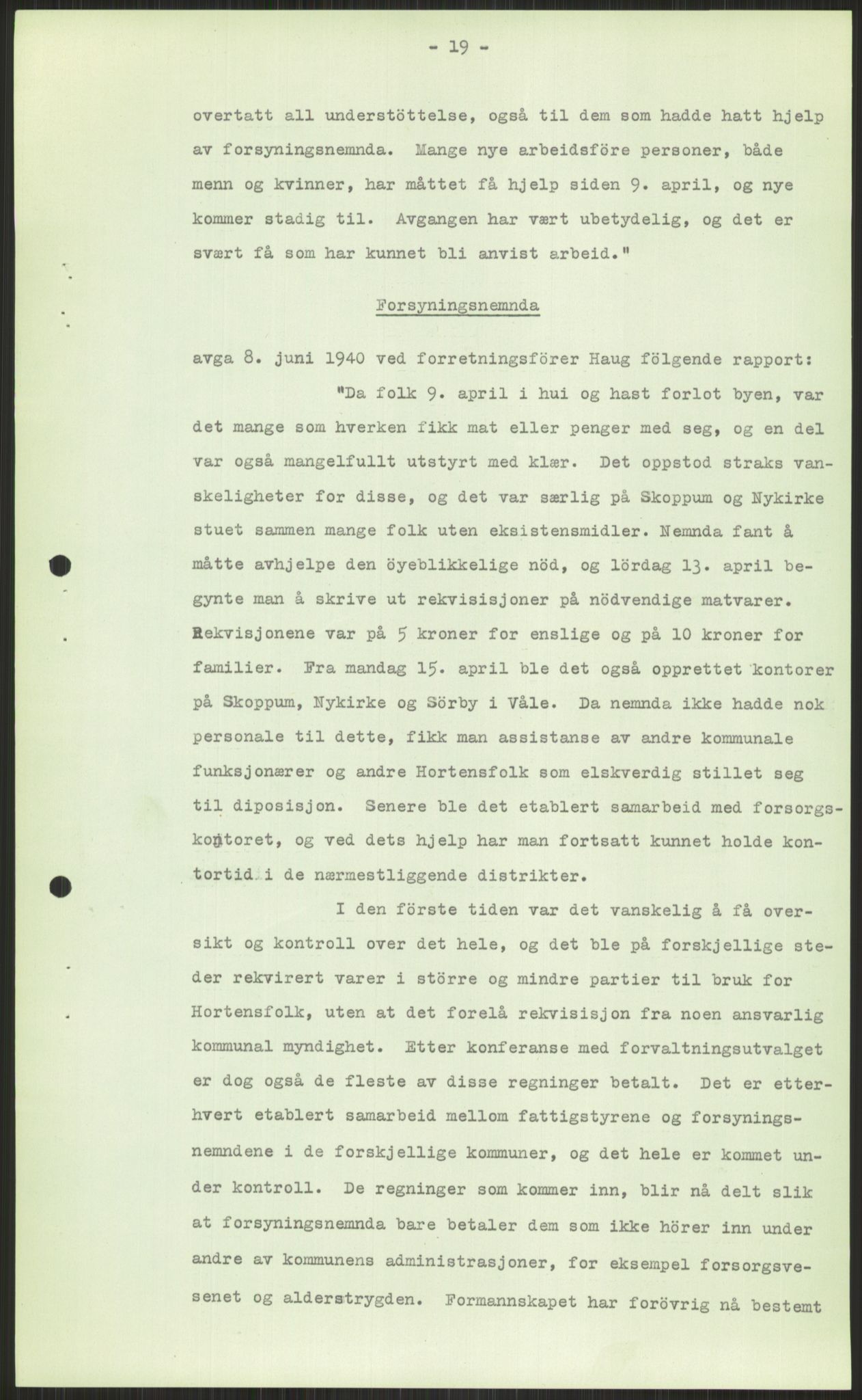 Forsvaret, Forsvarets krigshistoriske avdeling, AV/RA-RAFA-2017/Y/Ya/L0014: II-C-11-31 - Fylkesmenn.  Rapporter om krigsbegivenhetene 1940., 1940, p. 564