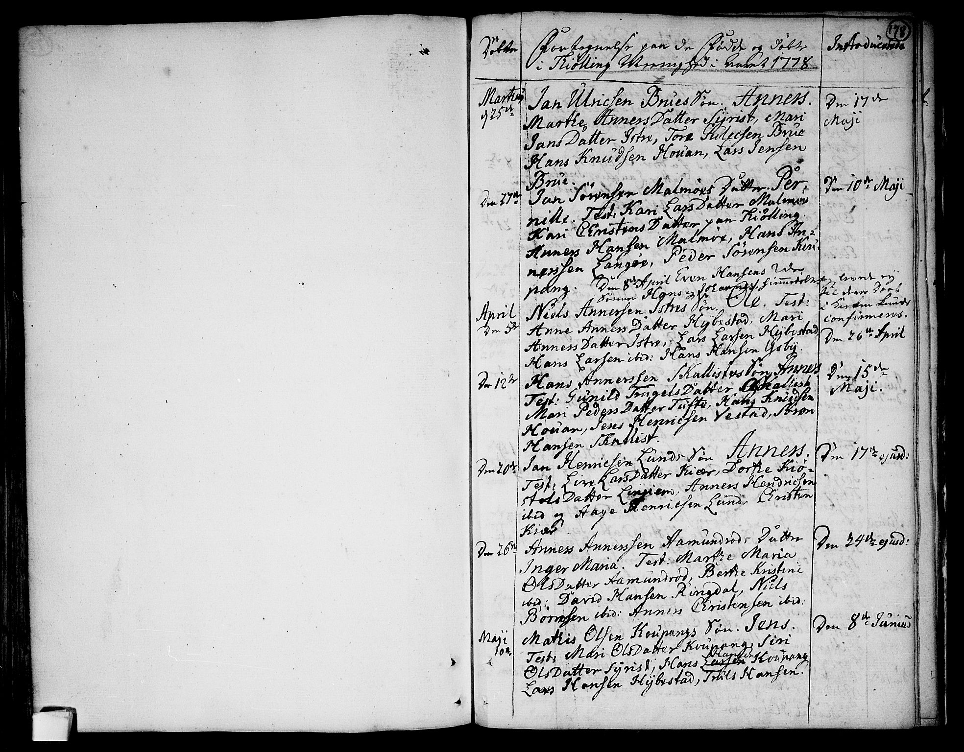 Tjølling kirkebøker, SAKO/A-60/F/Fa/L0003: Parish register (official) no. 3, 1735-1778, p. 178