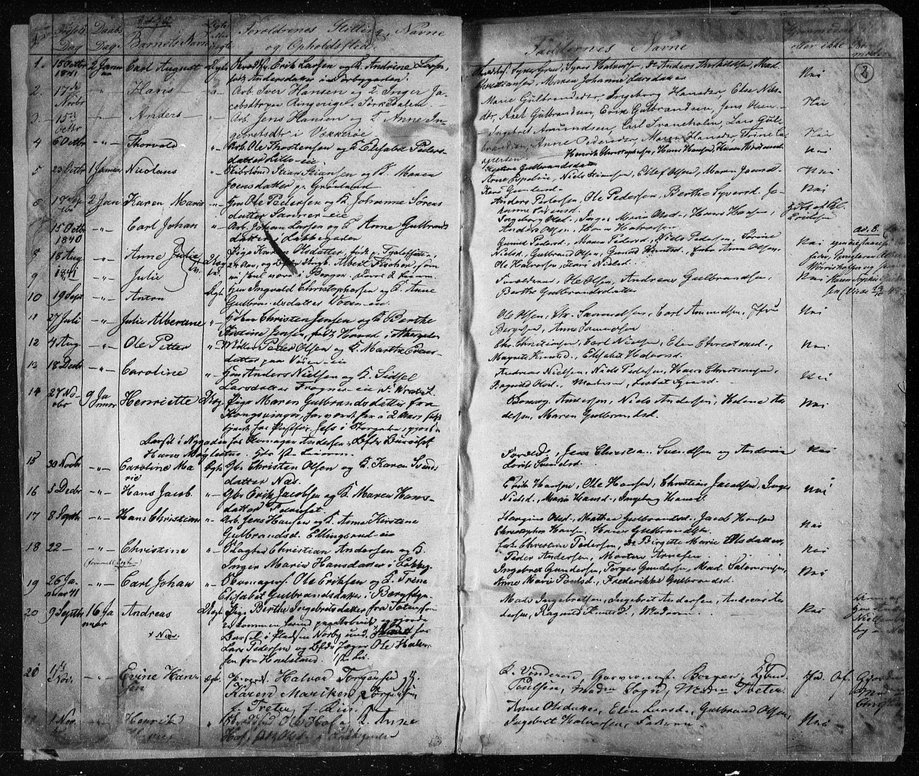 Aker prestekontor kirkebøker, SAO/A-10861/F/L0019: Parish register (official) no. 19, 1842-1852, p. 2