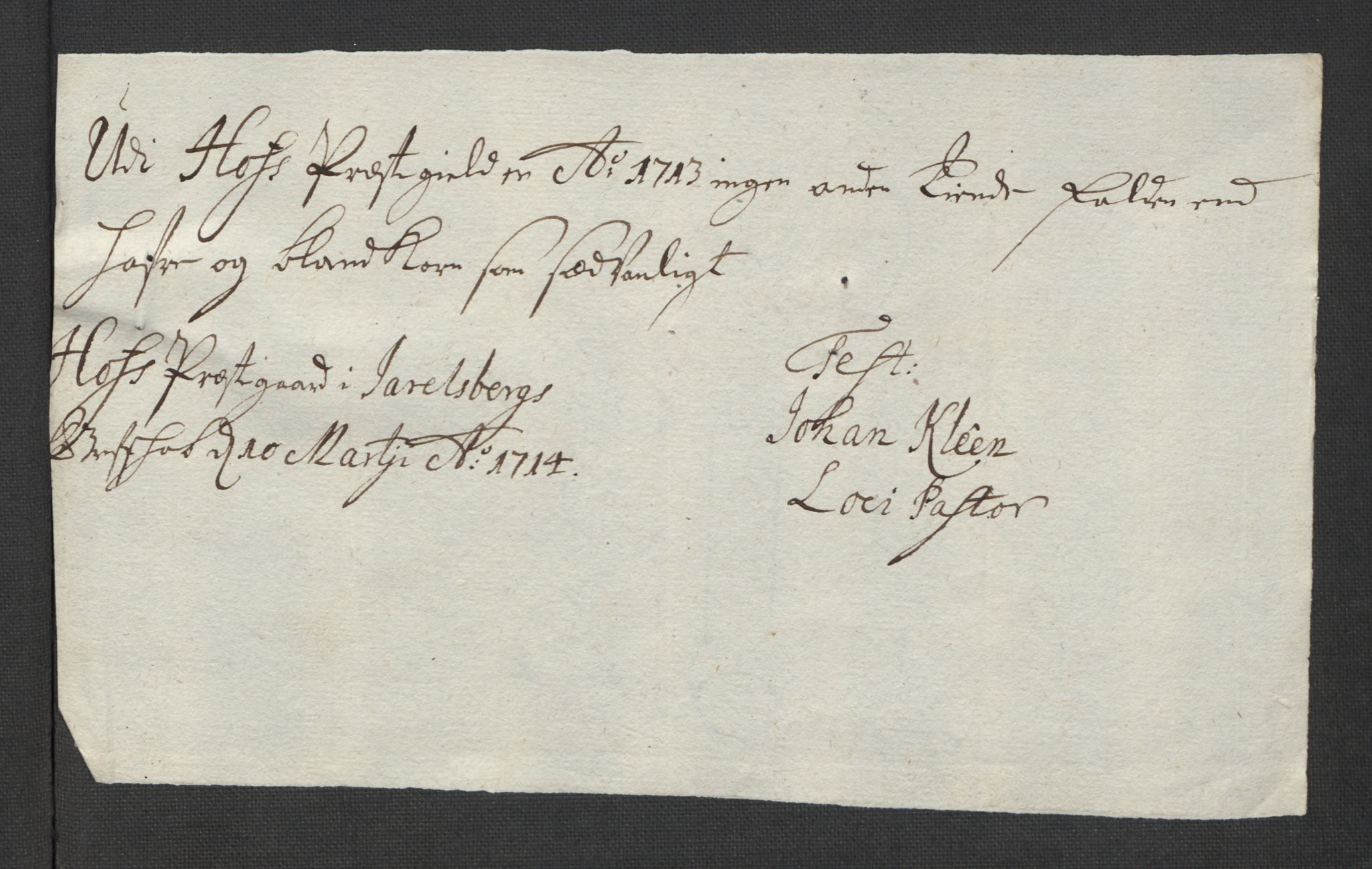 Rentekammeret inntil 1814, Reviderte regnskaper, Fogderegnskap, RA/EA-4092/R32/L1878: Fogderegnskap Jarlsberg grevskap, 1713, p. 133