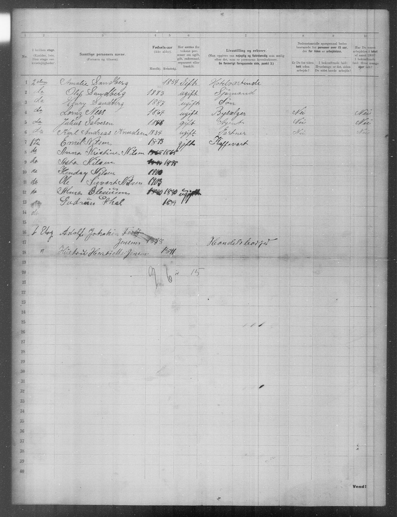 OBA, Municipal Census 1903 for Kristiania, 1903, p. 9469