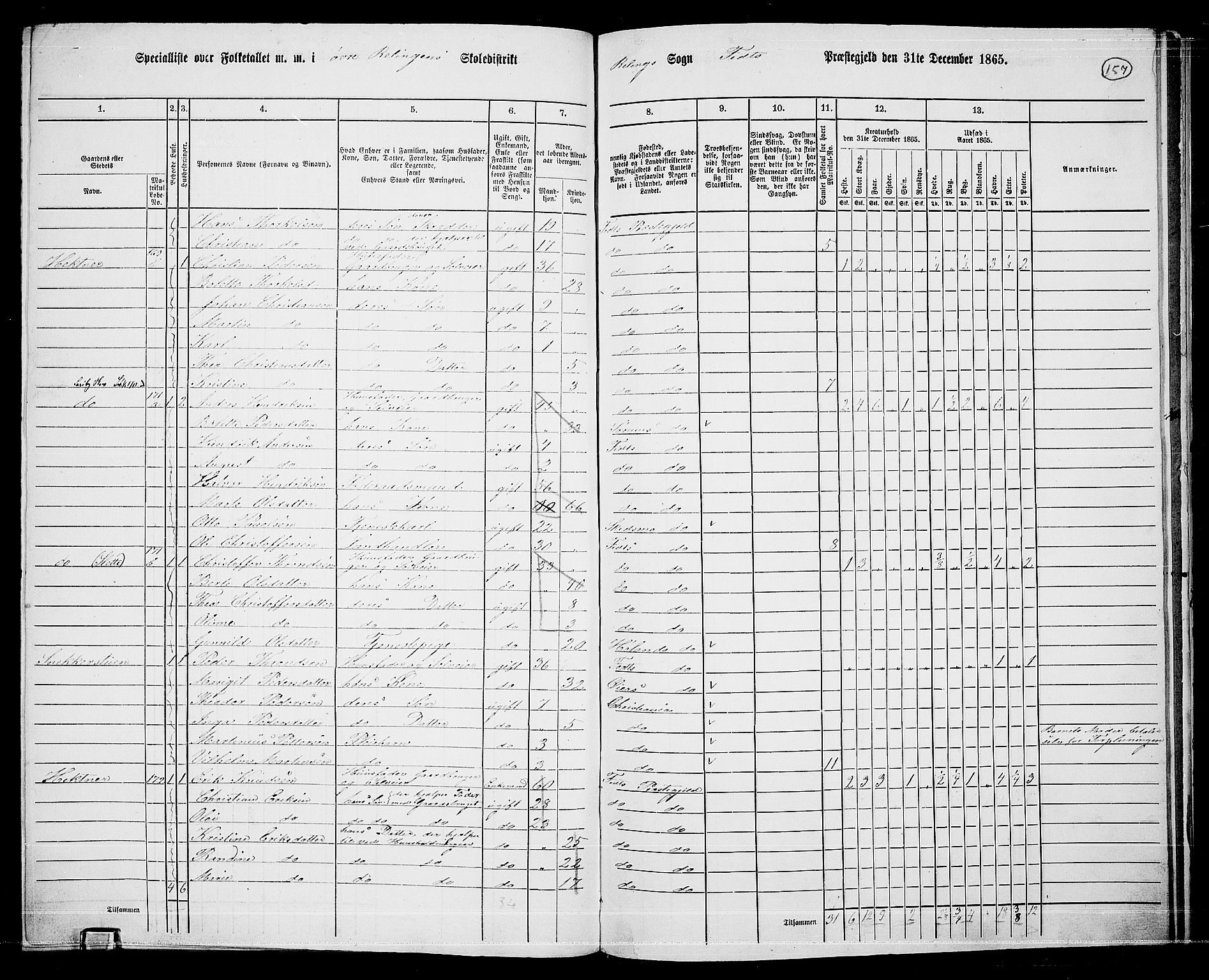 RA, 1865 census for Fet, 1865, p. 146