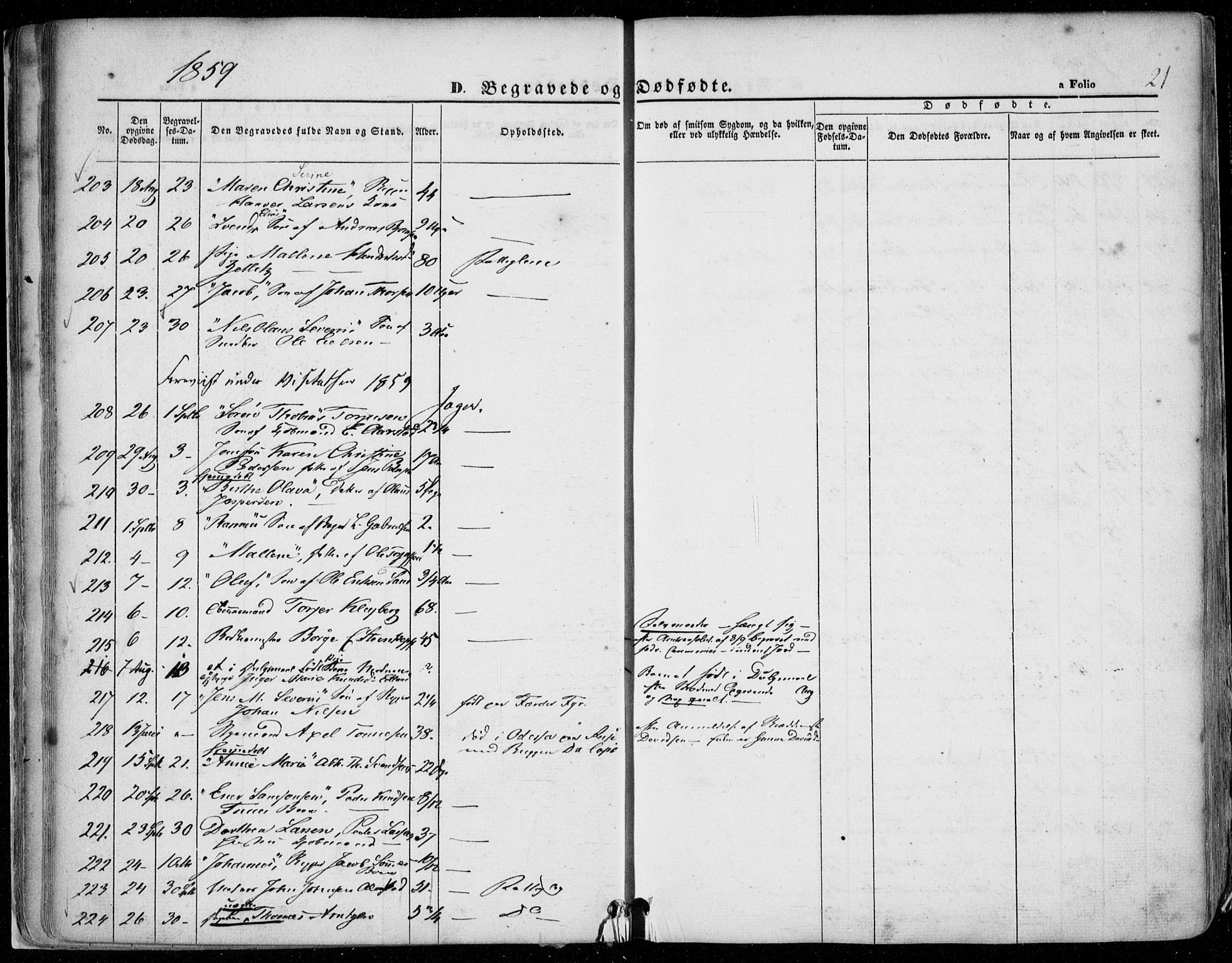 Domkirken sokneprestkontor, AV/SAST-A-101812/001/30/30BA/L0020: Parish register (official) no. A 19, 1858-1877, p. 21