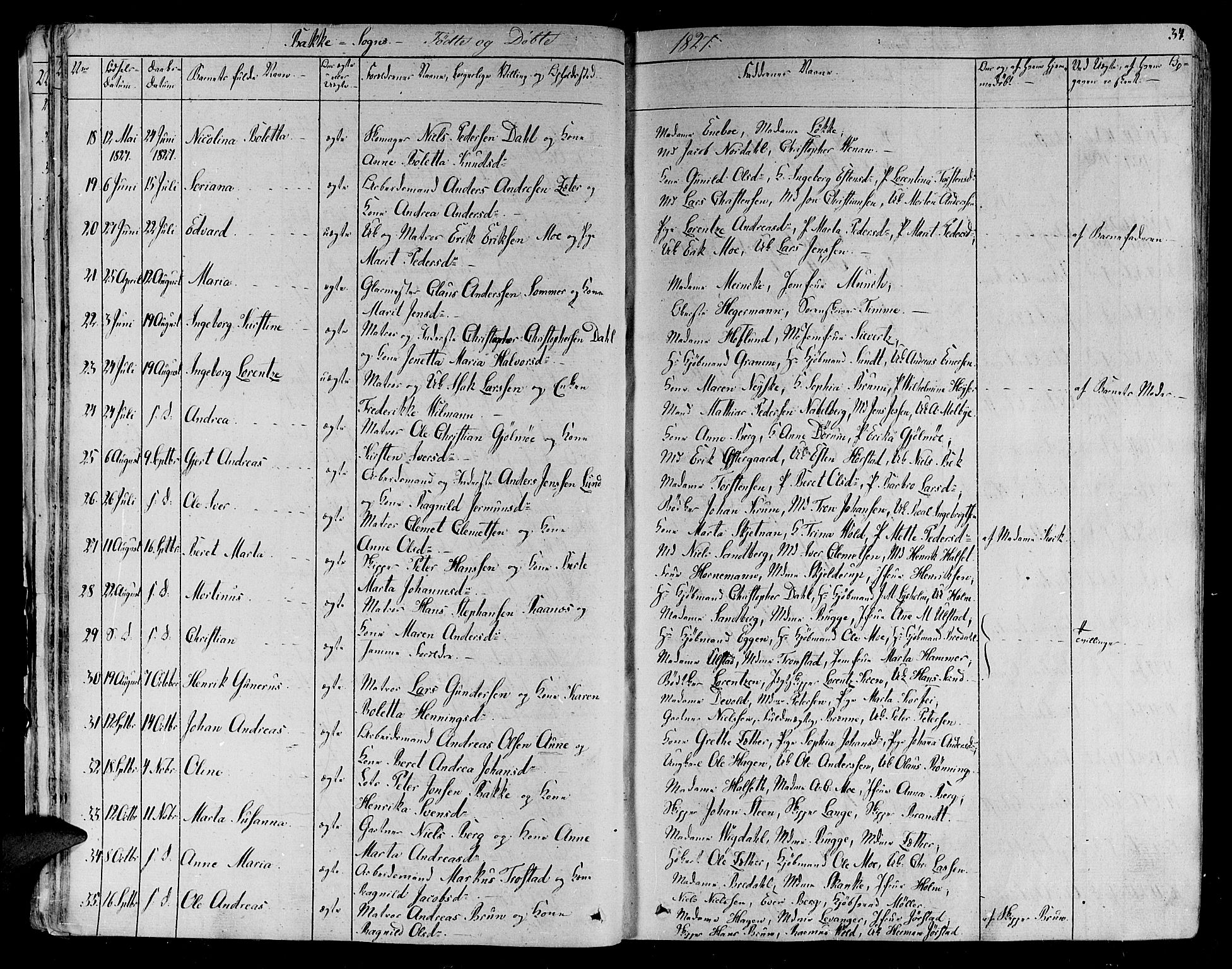 Ministerialprotokoller, klokkerbøker og fødselsregistre - Sør-Trøndelag, SAT/A-1456/606/L0287: Parish register (official) no. 606A04 /2, 1826-1840, p. 34