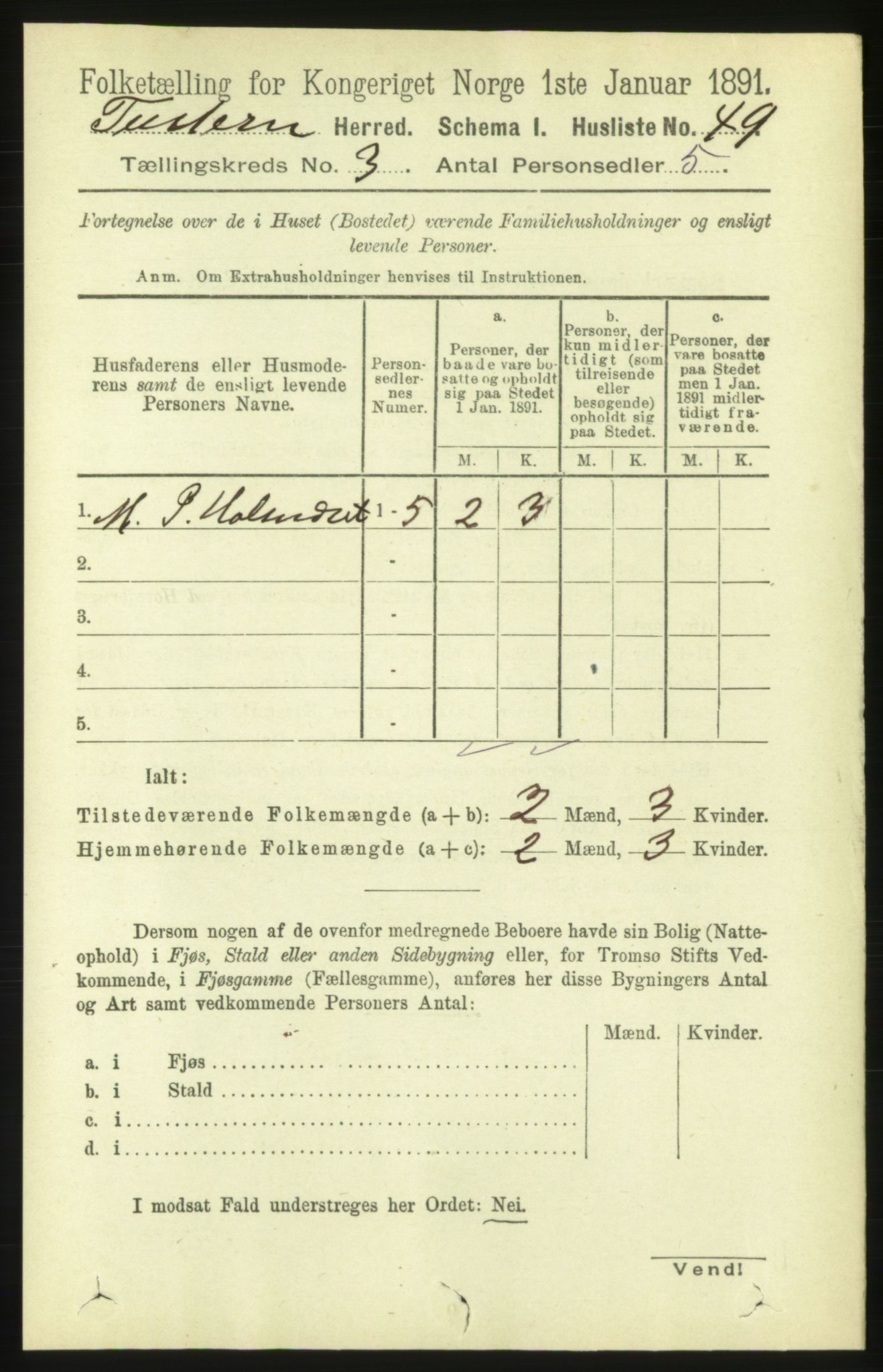 RA, 1891 census for 1572 Tustna, 1891, p. 938