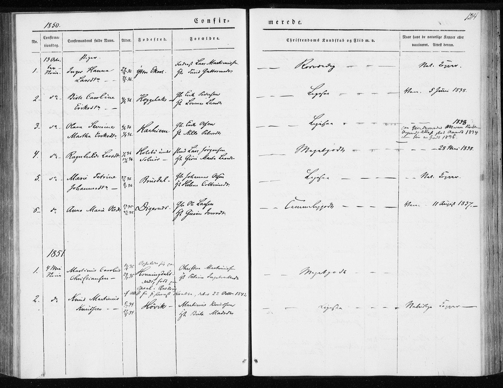 Ministerialprotokoller, klokkerbøker og fødselsregistre - Møre og Romsdal, AV/SAT-A-1454/528/L0415: Curate's parish register no. 528B03, 1843-1852, p. 124