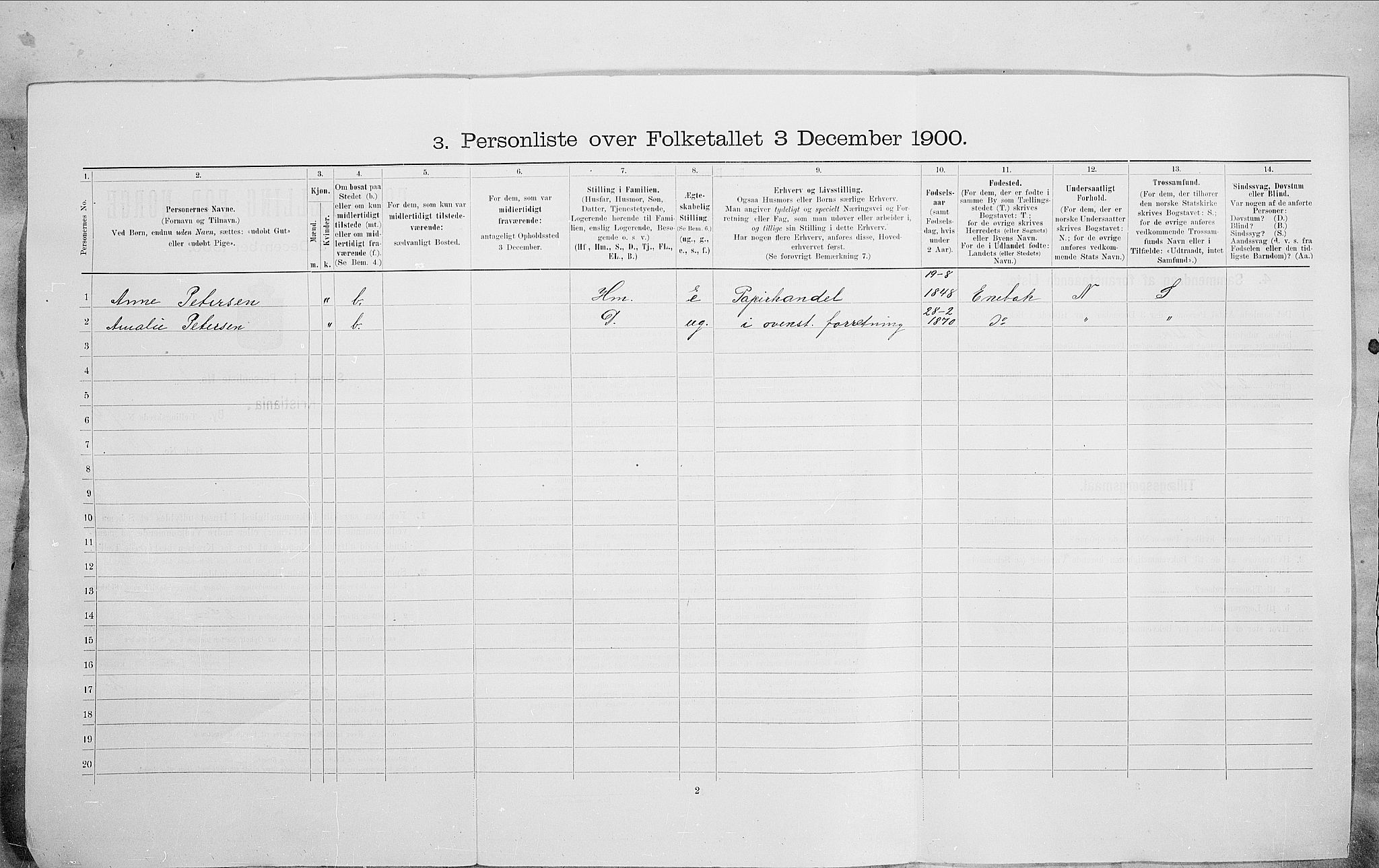 SAO, 1900 census for Kristiania, 1900, p. 96618