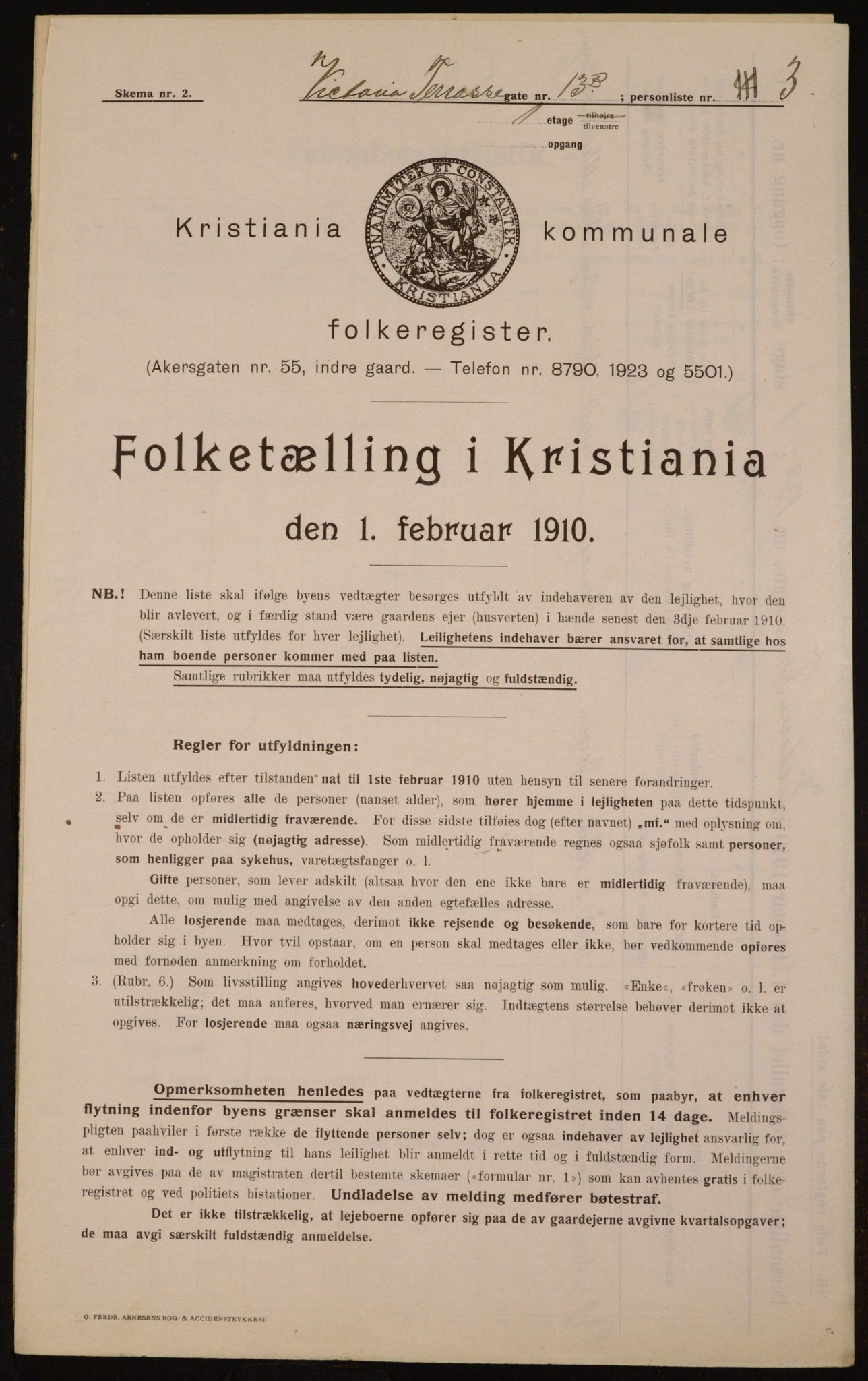 OBA, Municipal Census 1910 for Kristiania, 1910, p. 117199