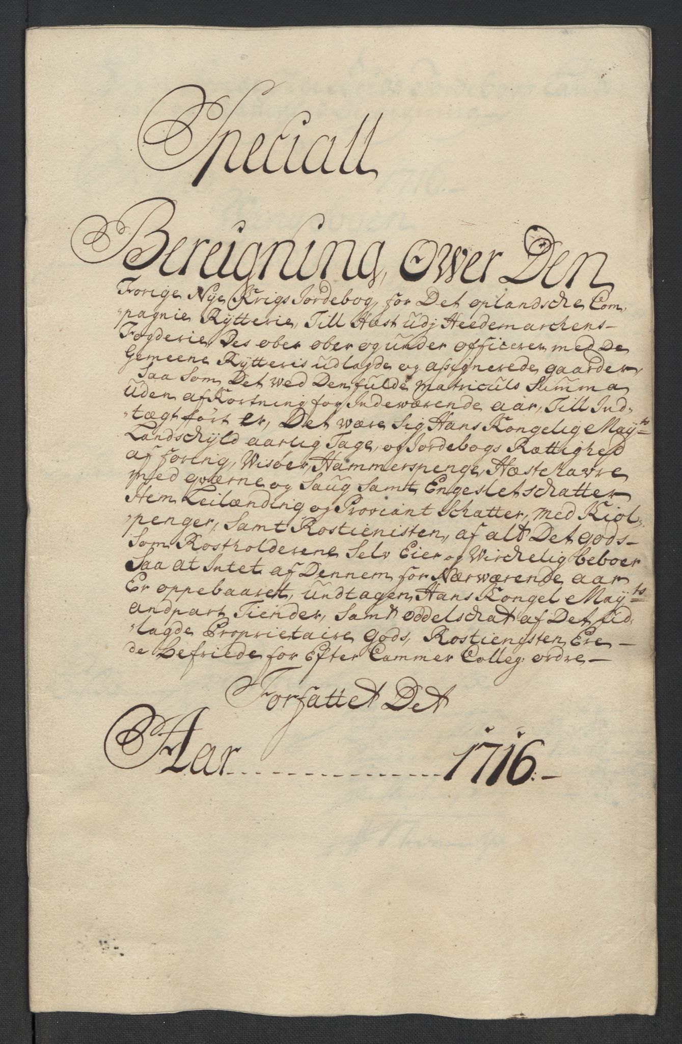 Rentekammeret inntil 1814, Reviderte regnskaper, Fogderegnskap, RA/EA-4092/R16/L1055: Fogderegnskap Hedmark, 1716, p. 265