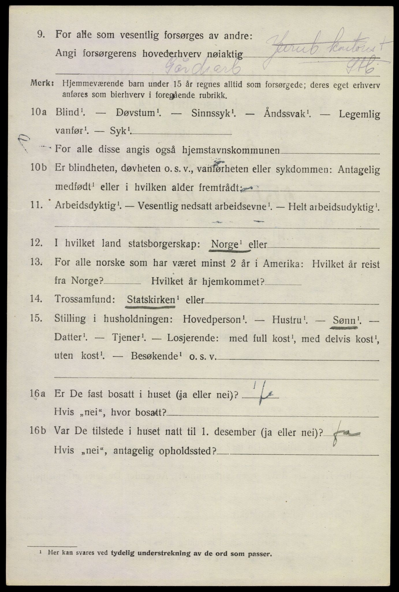 SAKO, 1920 census for Lier, 1920, p. 16141