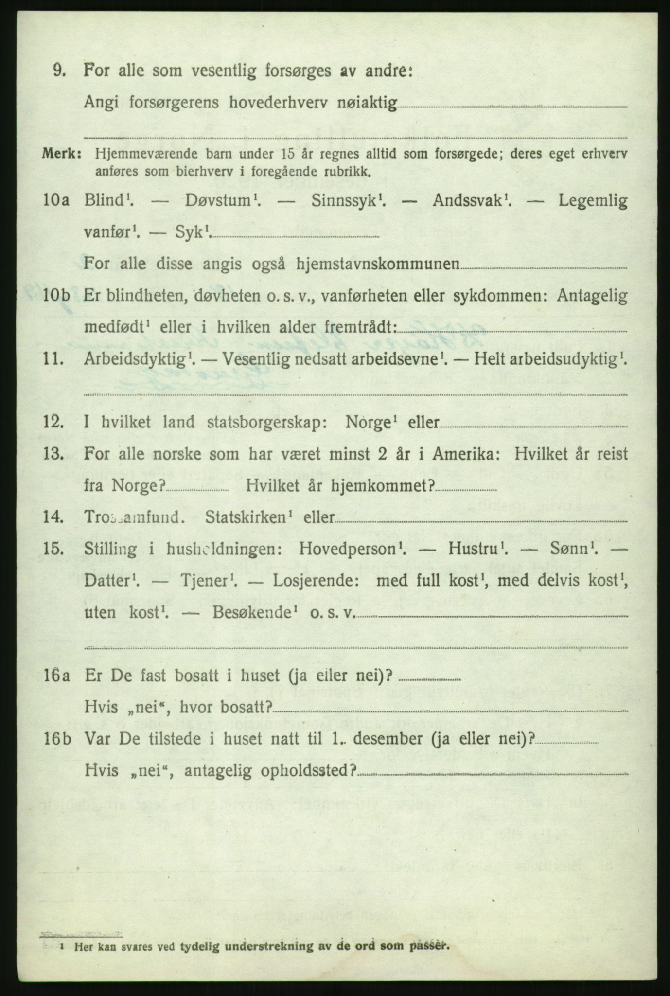 RA, 1920 census: Additional forms, 1920, p. 52