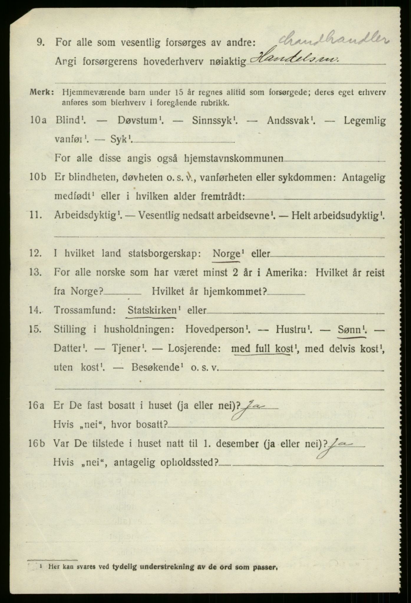 SAB, 1920 census for Stryn, 1920, p. 2613