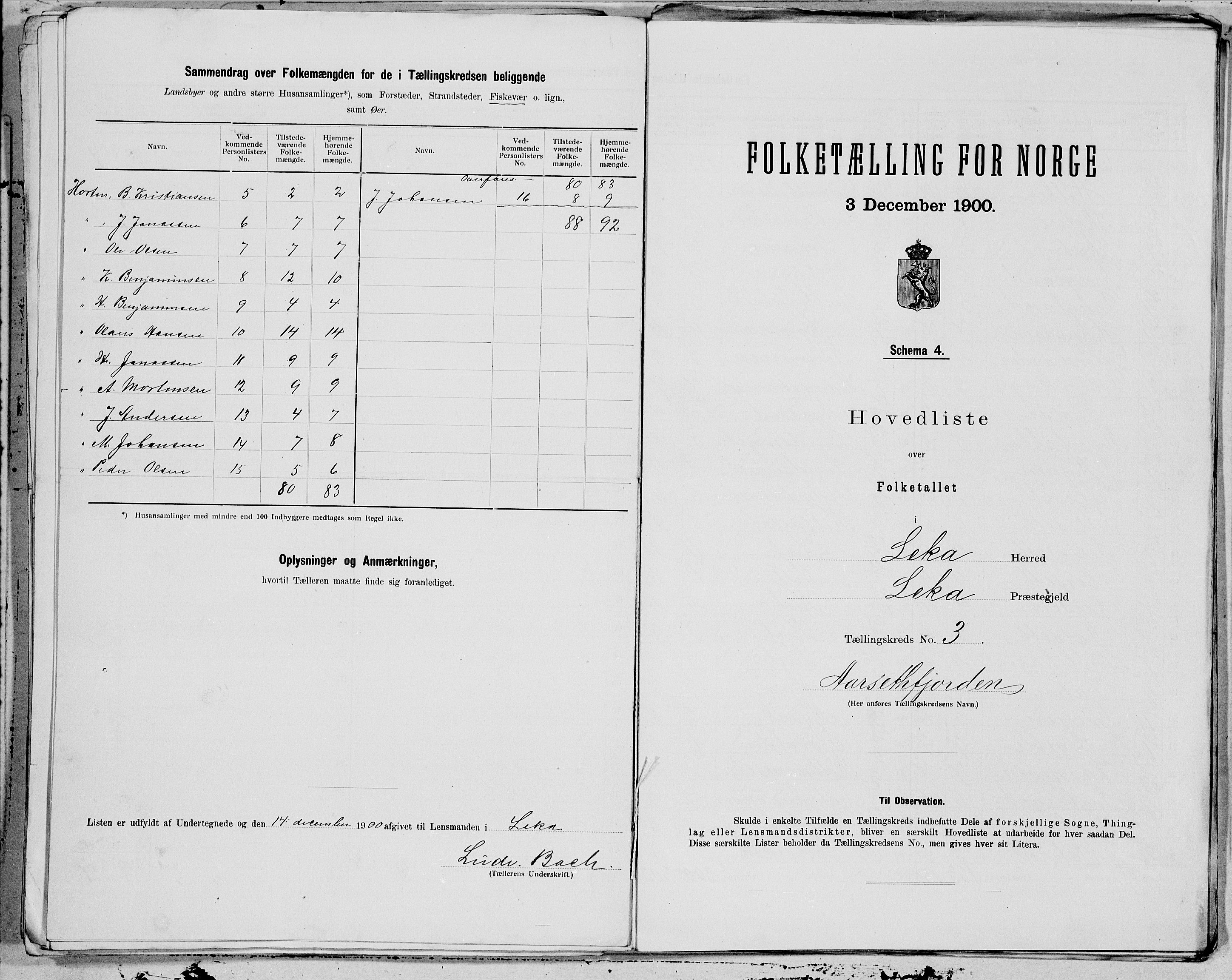 SAT, 1900 census for Leka, 1900, p. 7