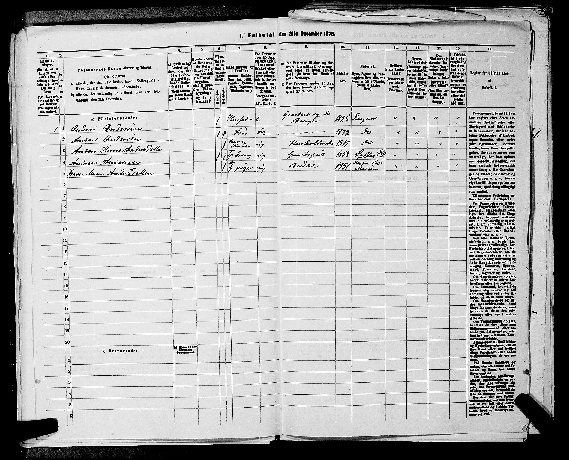 SAKO, 1875 census for 0626P Lier, 1875, p. 1298