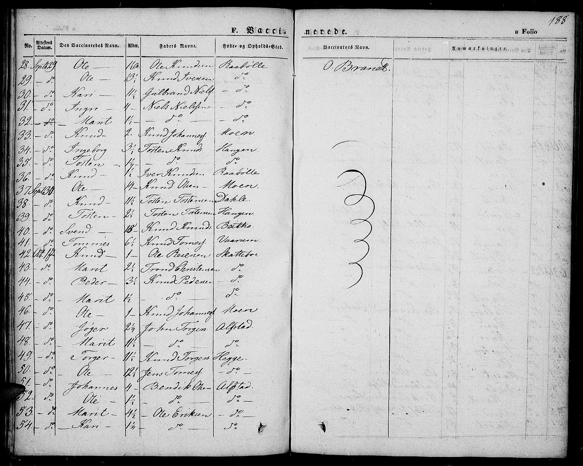 Slidre prestekontor, AV/SAH-PREST-134/H/Ha/Haa/L0004: Parish register (official) no. 4, 1831-1848, p. 188