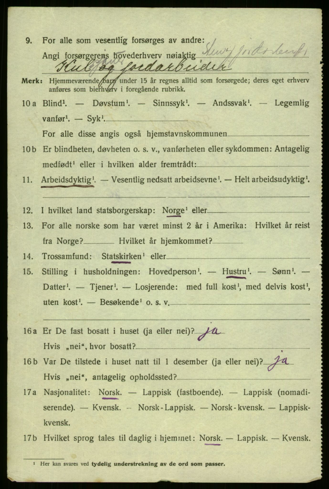 SATØ, 1920 census for Tromsø, 1920, p. 6860