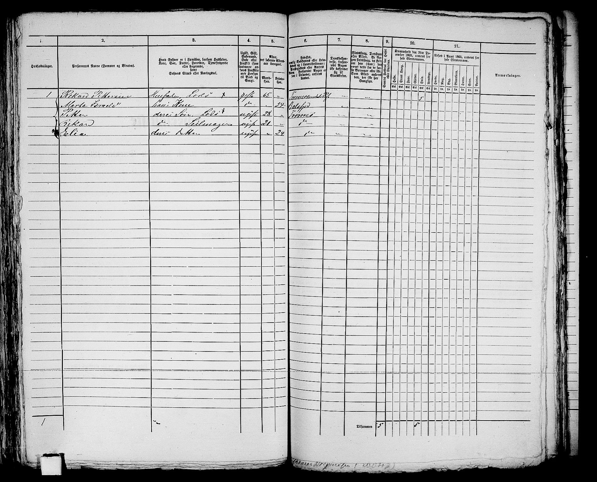 RA, 1865 census for Tromsø, 1865, p. 690