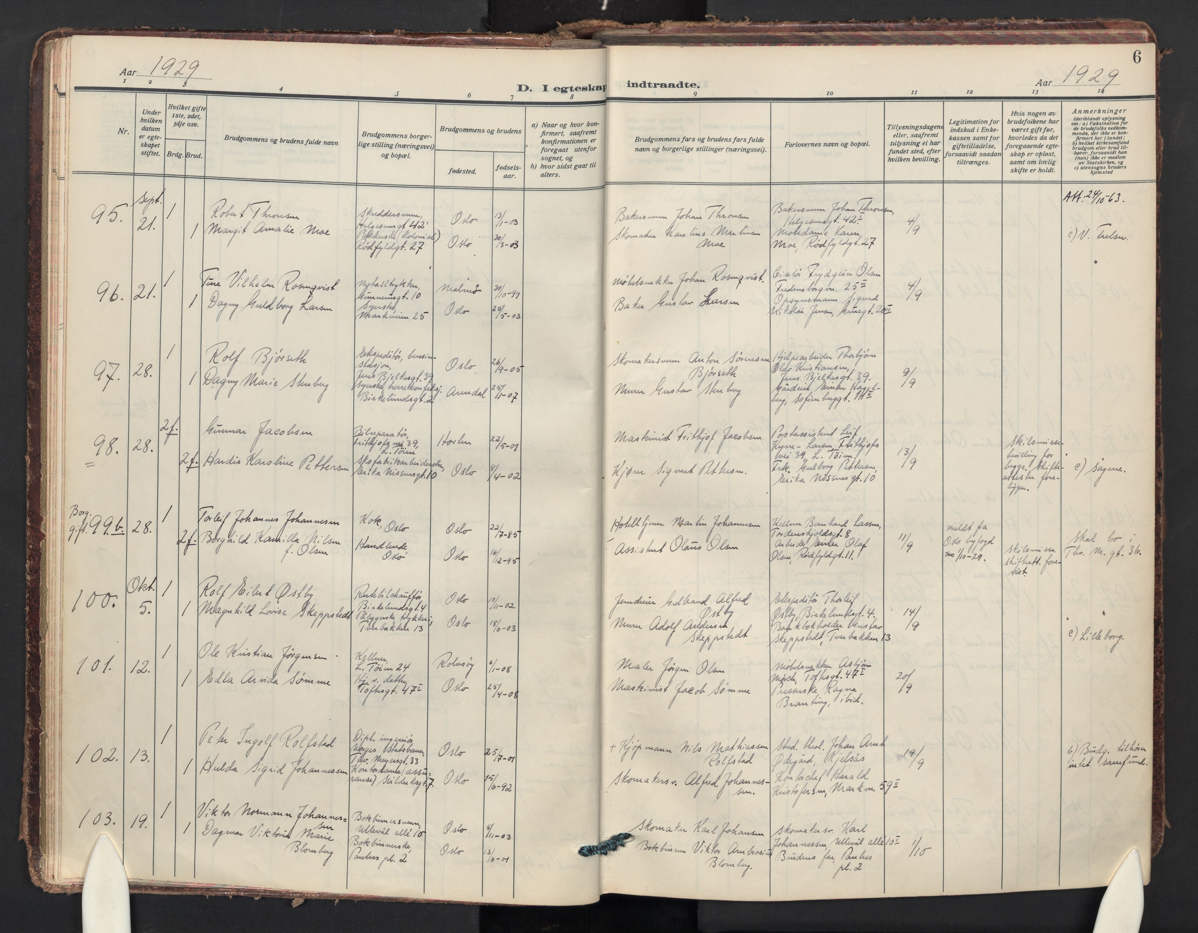 Paulus prestekontor Kirkebøker, AV/SAO-A-10871/F/Fa/L0028: Parish register (official) no. 28, 1929-1938, p. 6