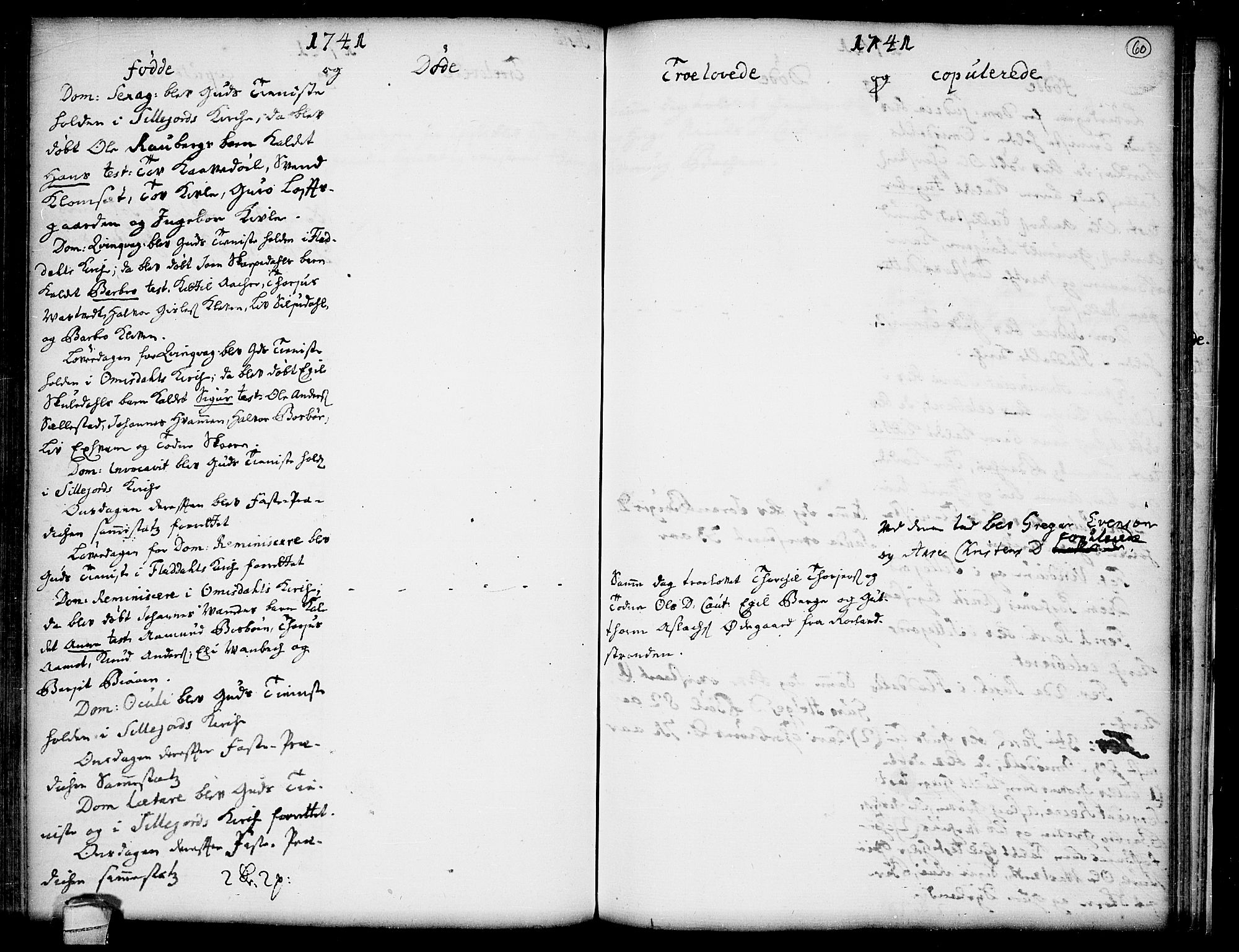 Seljord kirkebøker, SAKO/A-20/F/Fa/L0005: Parish register (official) no. I 5, 1737-1743, p. 60
