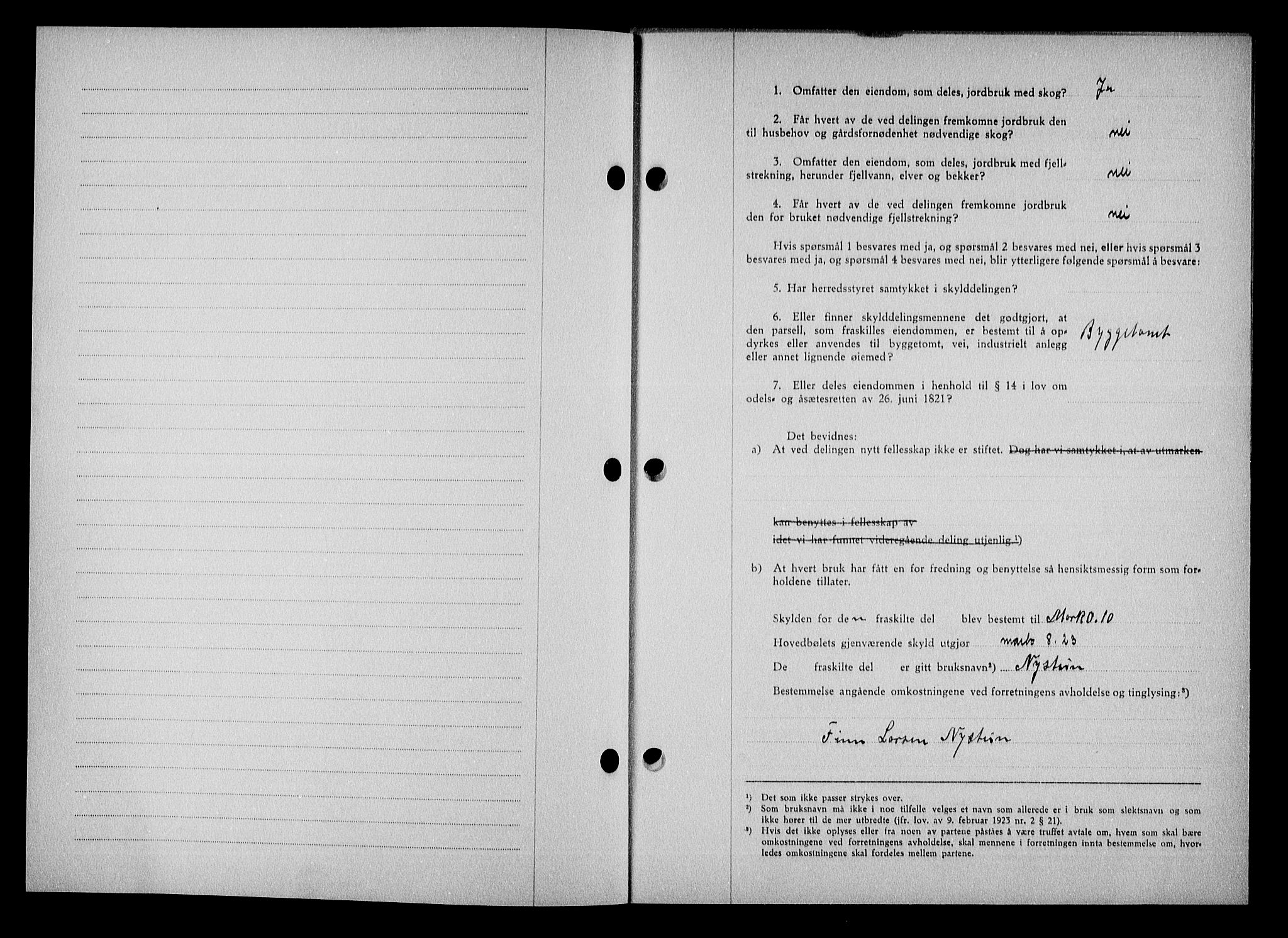 Nedenes sorenskriveri, SAK/1221-0006/G/Gb/Gba/L0050: Mortgage book no. A-IV, 1942-1943, Diary no: : 1316/1942