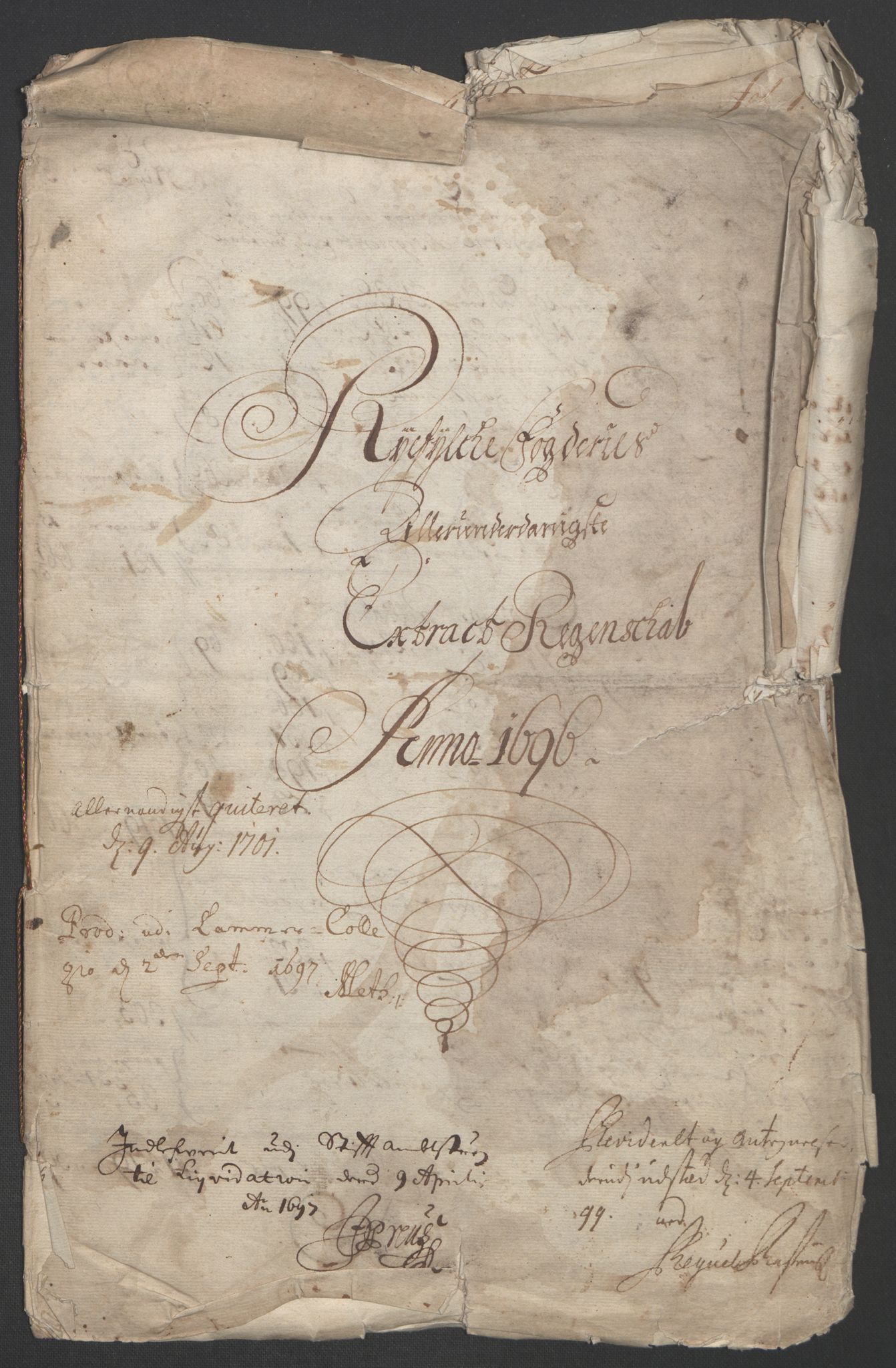 Rentekammeret inntil 1814, Reviderte regnskaper, Fogderegnskap, RA/EA-4092/R47/L2857: Fogderegnskap Ryfylke, 1694-1696, p. 238