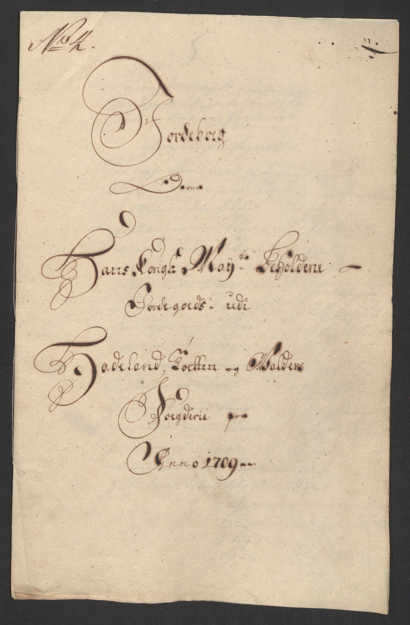 Rentekammeret inntil 1814, Reviderte regnskaper, Fogderegnskap, RA/EA-4092/R18/L1306: Fogderegnskap Hadeland, Toten og Valdres, 1709, p. 17