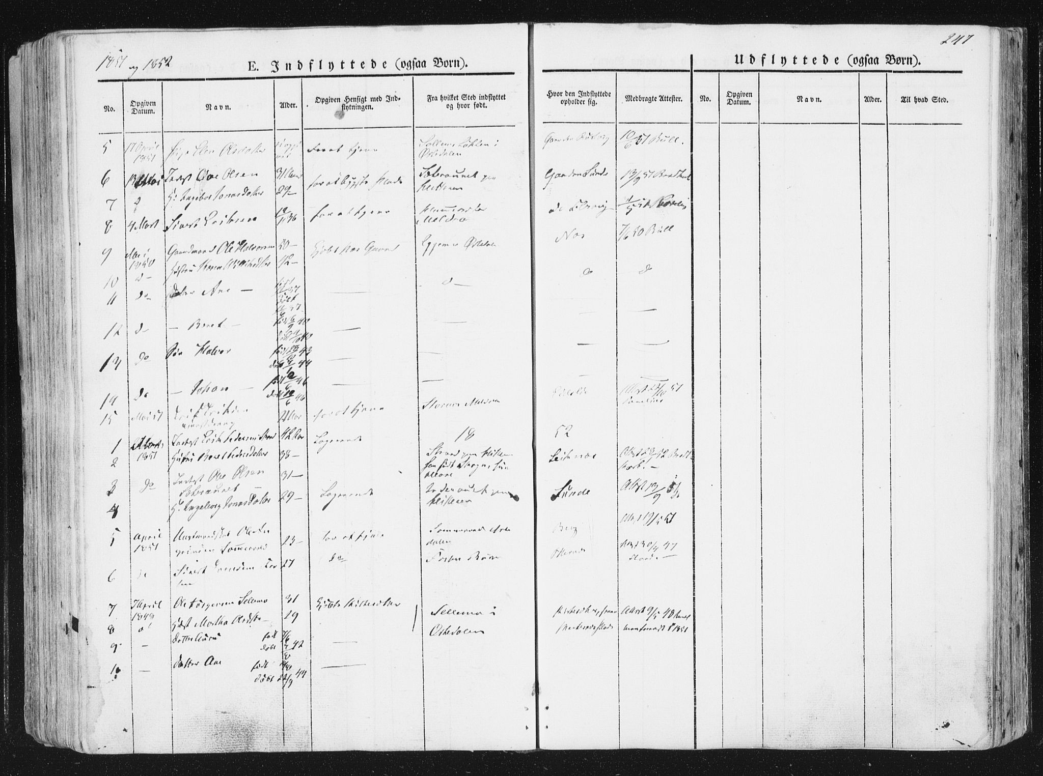 Ministerialprotokoller, klokkerbøker og fødselsregistre - Sør-Trøndelag, SAT/A-1456/630/L0493: Parish register (official) no. 630A06, 1841-1851, p. 247